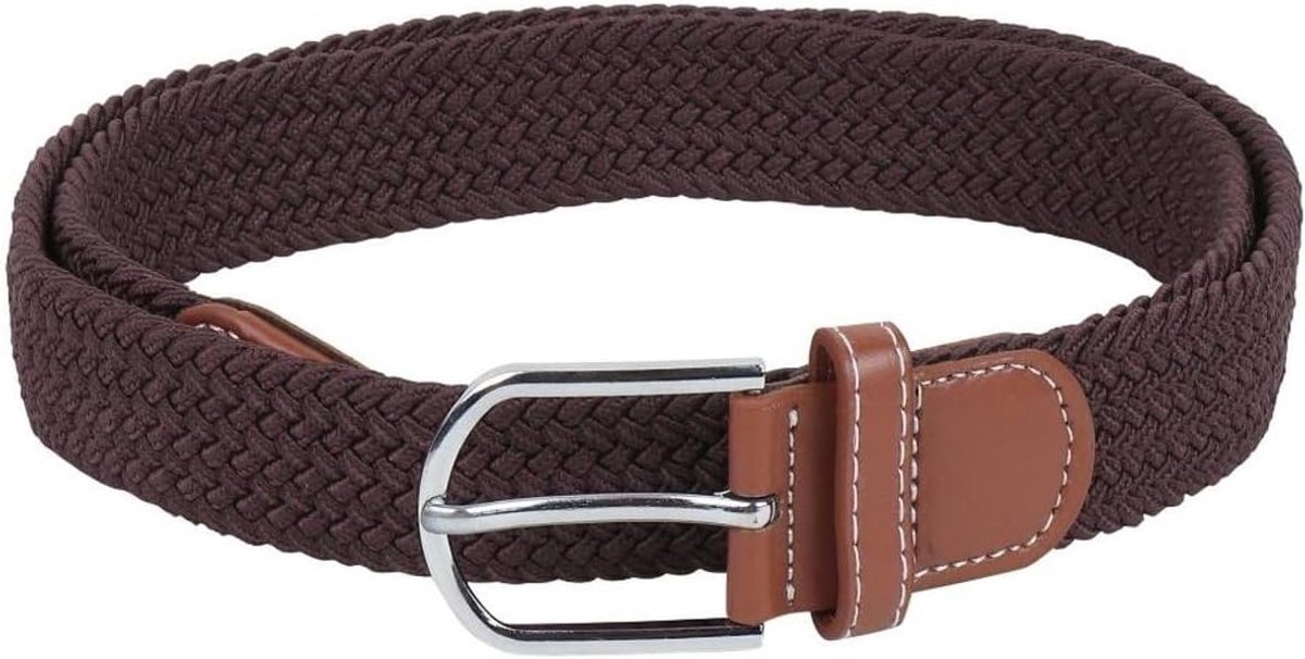 Gevlochten riem 105/120cm - Imitatieleer - Elastisch - Perfect voor elke outfit - SnelShoppen