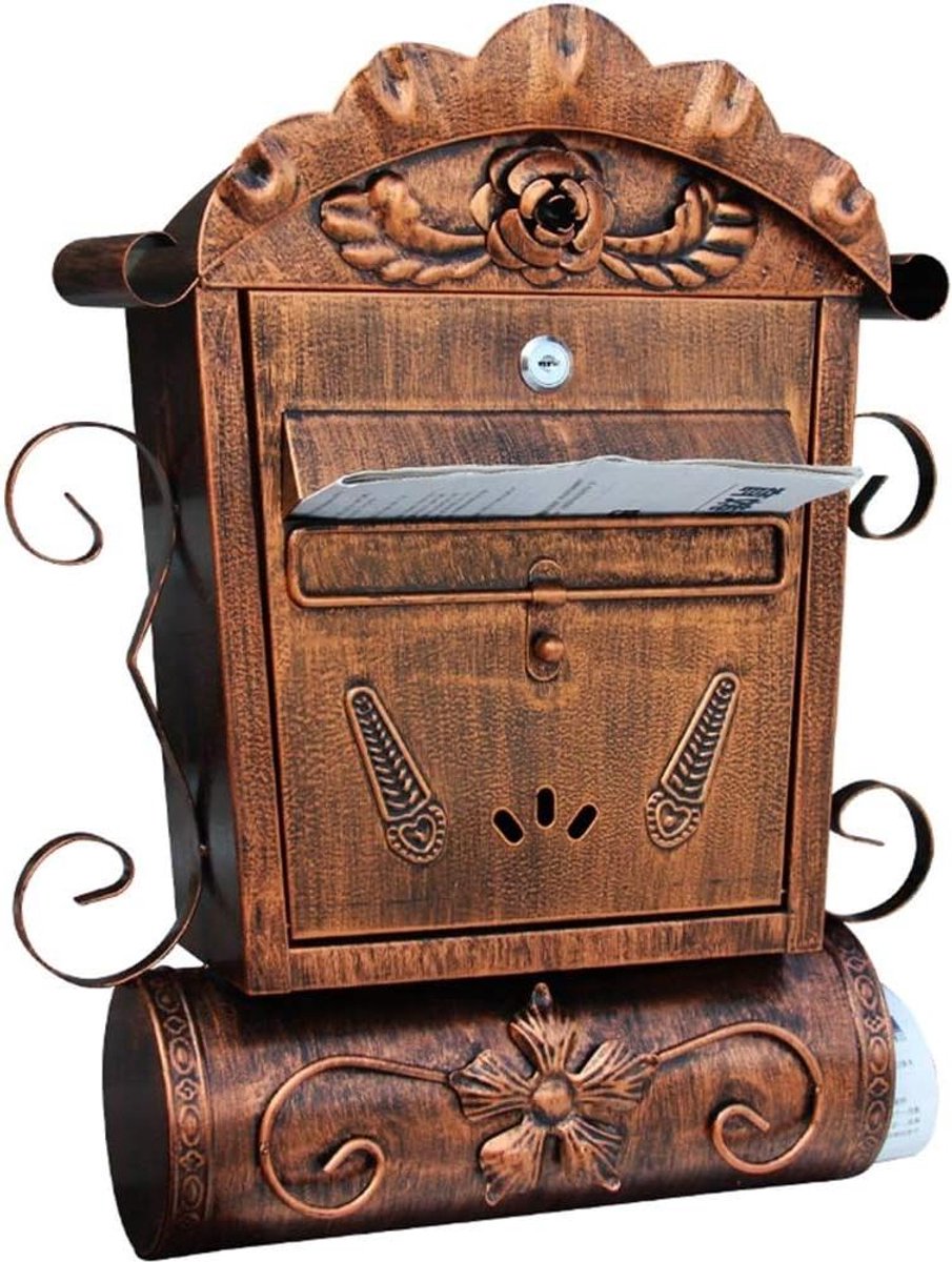 Brievenbus Buiten - Wand brievenbus - Post ontvangen - Afsluitbaar en roestbestendig - 48.5 x 30.5 cm - Zwart