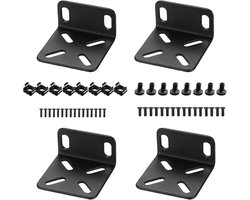 Mount Kit, 4 stuks vierkante 19 inch verstelbare Switch Rack oren, compatibel met Buffalo Tech, Cisco, NETGEAR, Dell, Linksys en TRENDnet