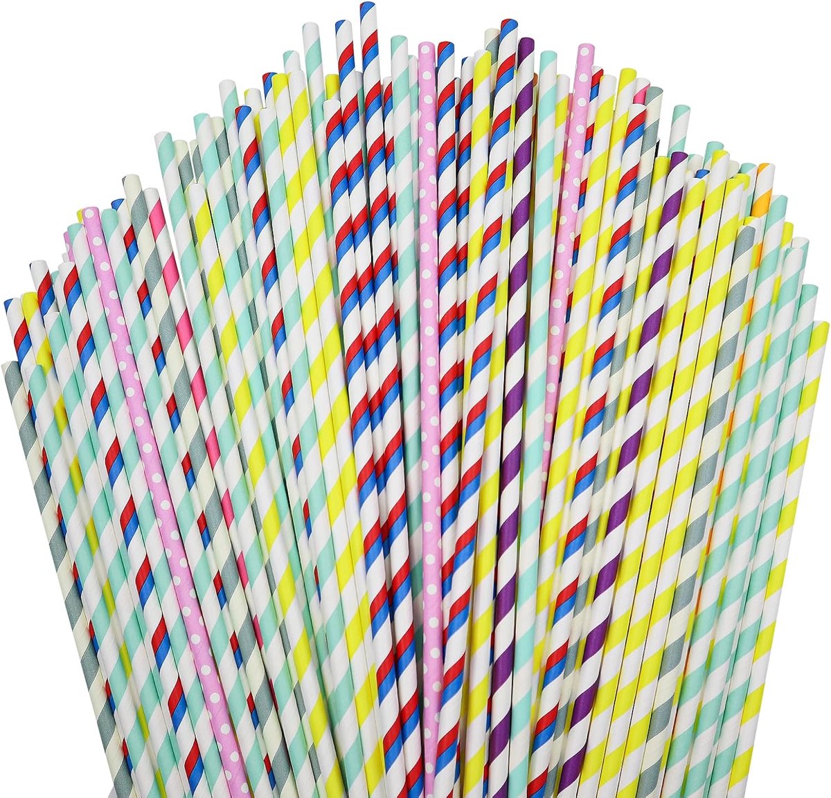100 stuks suikerstokken van katoen, 300 x 6 mm, marshmallow-stick rond, geschikt voor suikerspinmachines, knutselen, knutselen (kleur)