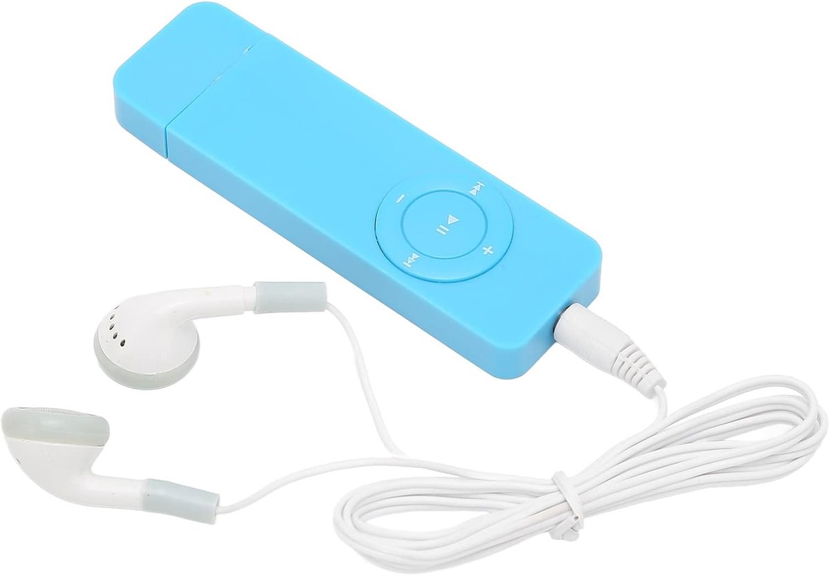 Mp3-speler, USB Mp3-speler Student MP3-speler Kinderen Lossless Sound Plug-in Geheugenkaart Uitbreidbaar Tot 64GB Niet Inbegrepen, voor Studenten Geschenken(Blauw)