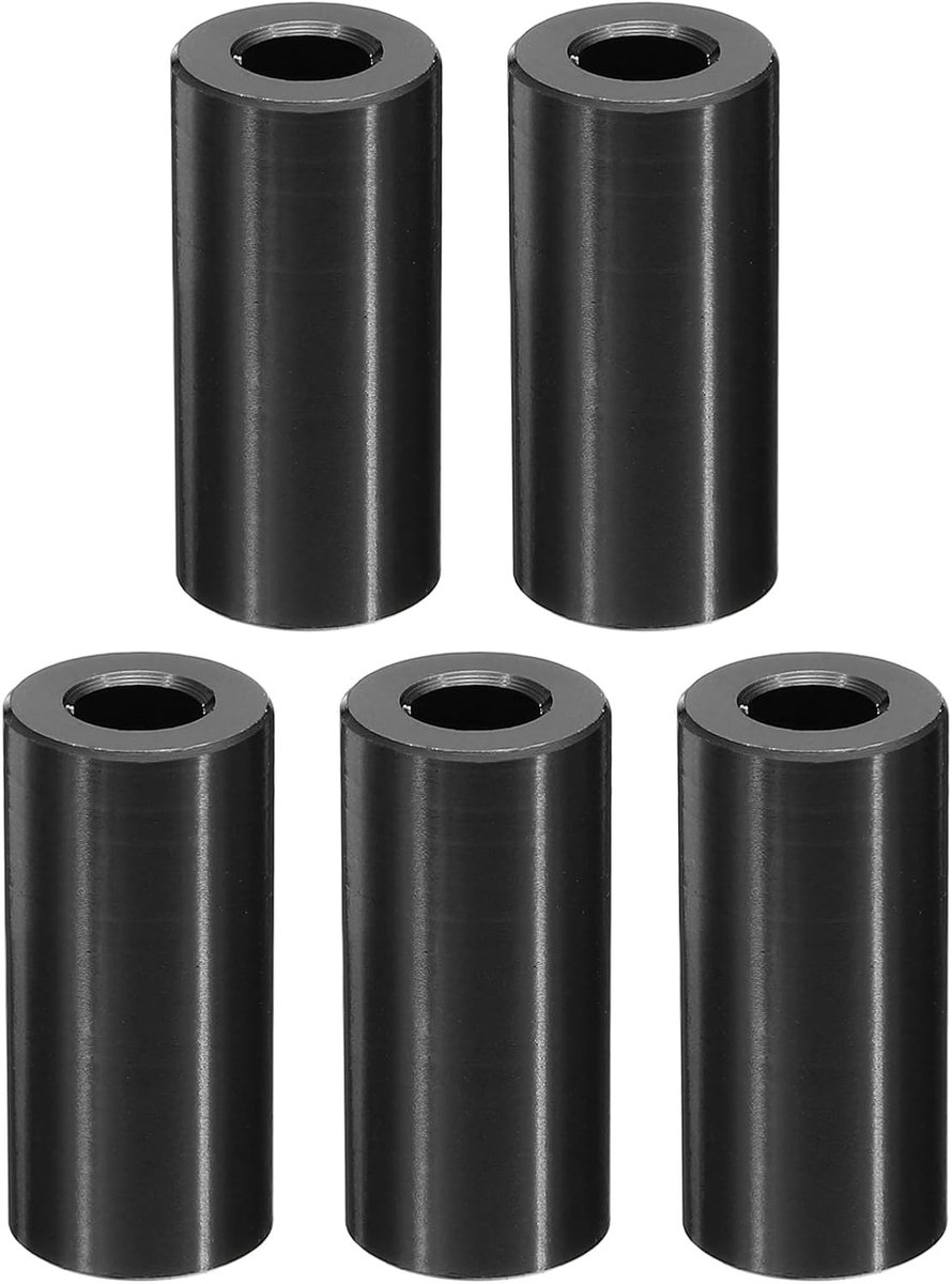 M6 Aluminium Spacers, 5 Stks Metalen Spacer Aluminium 1/4 "ID x 1/2" OD x 1" L Aluminium Spacer Schroef Standoff Ronde voor 1/4" of M6 Schroef Bouten