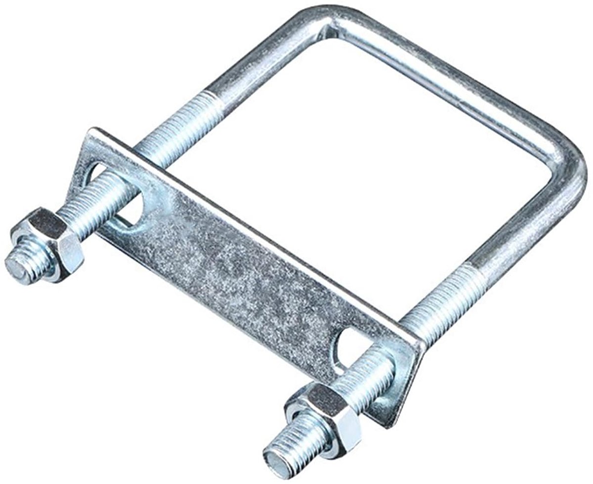 U-bouten, vierkante U-bouten, U-bouten accessoires met moeren, frameplaat, ronde ringen voor boot aanhangwagen hardware (6 stuks)