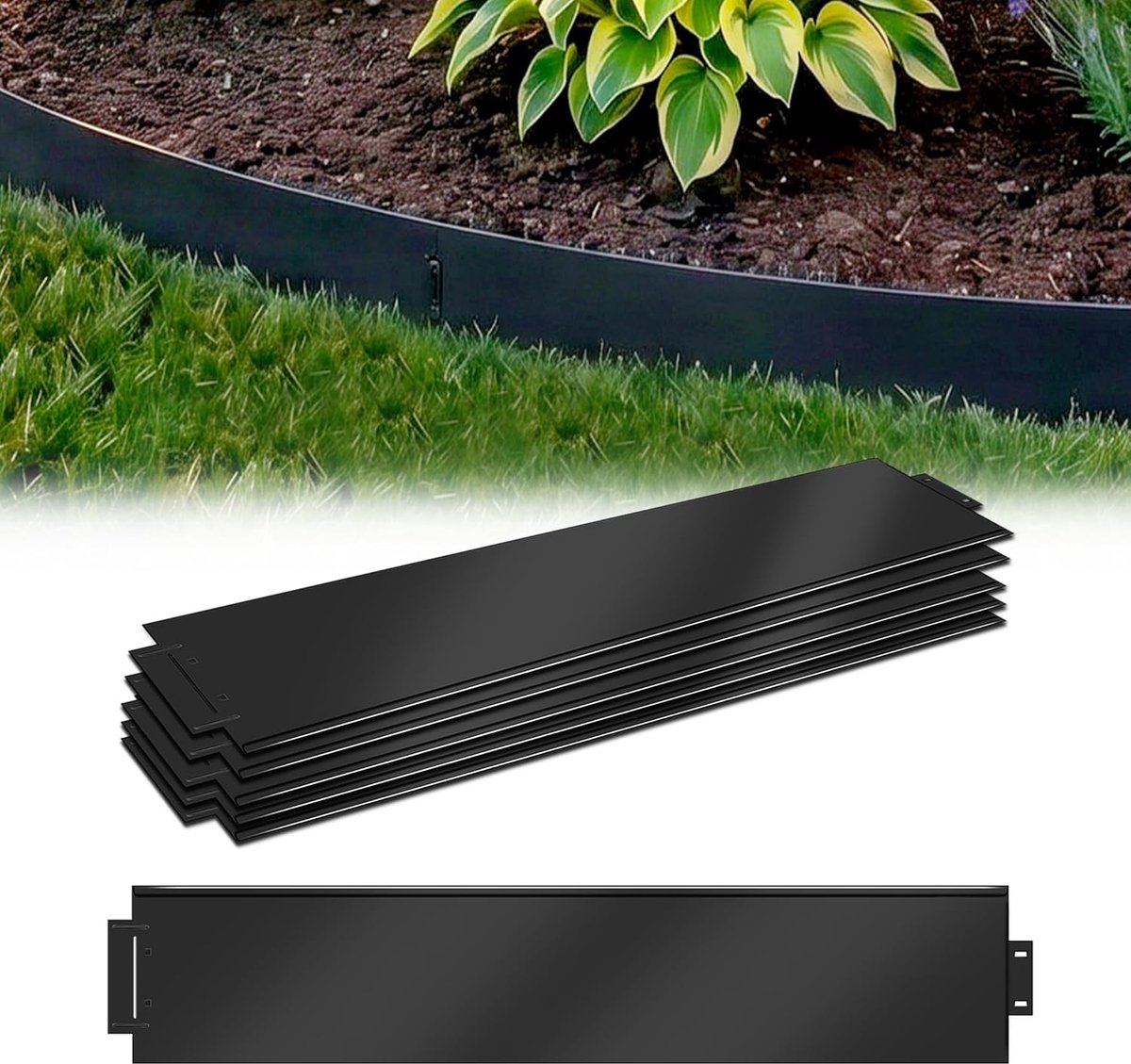 Lawn Edging - Garden Border - Tuin Afscheiden - Flexibel Metaal - 45 Meter - Zwart