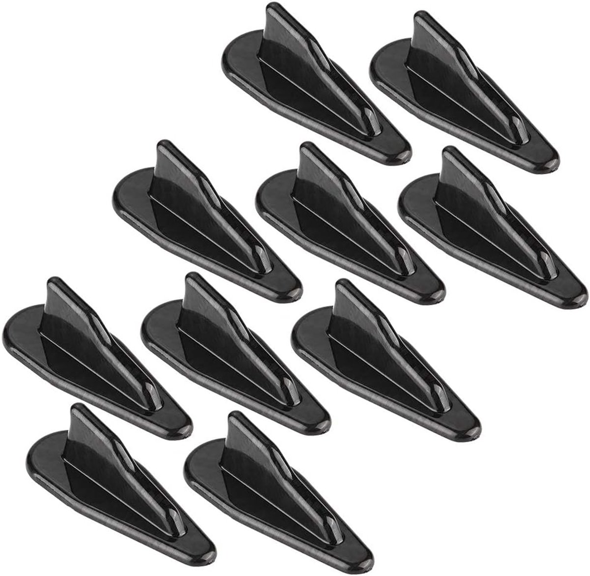 10 stuks Universele haaivinspoiler - carbonvezel-stijl wingkit - vortexgenerator - populair auto-accessoires