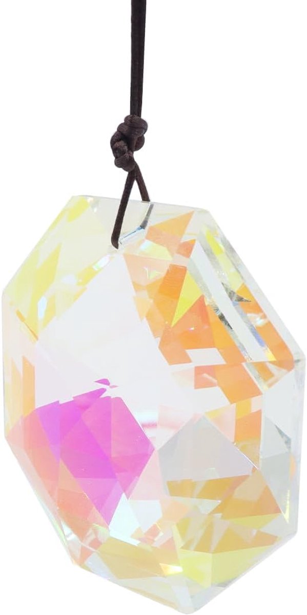 Regenboog prisma zonvanger 75mm AB gekleurd glas opknoping ornamenten regenboog maker, zonnevanger kristal voor huis tuin raam ambachtelijke decoratie