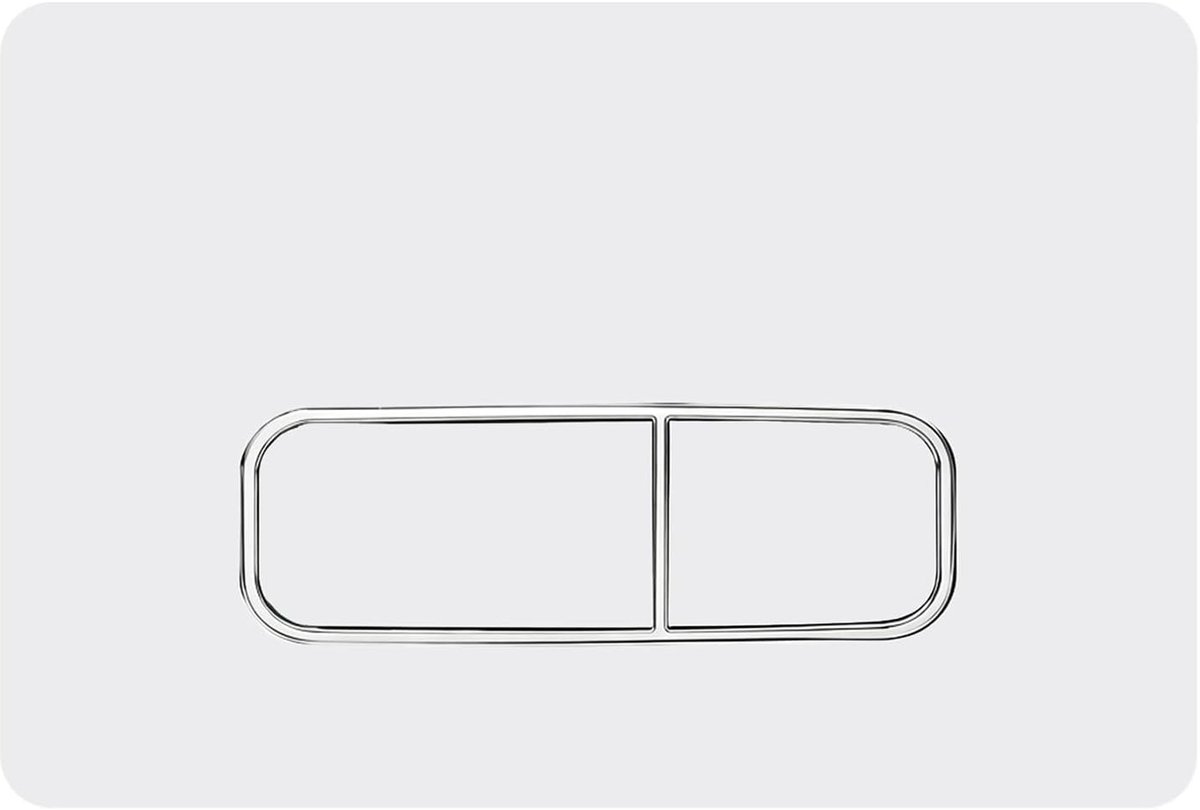 Compatibel met Geberit Sigma bedieningsplaten, UP300 & UP320 series, met dubbele spoeling, voorzien van spoelhevelset en montageframe (Wit)