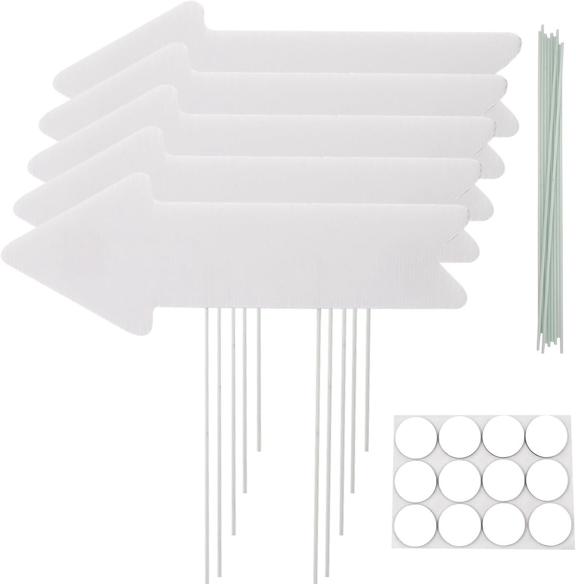5 stuks lege pijl tuinborden richtingspijl borden | Doe-het-zelf kunststof blanco tuinborden bruiloft wegwijzers voor bruiloften verjaardagsfeestje straatbord 43x15 cm