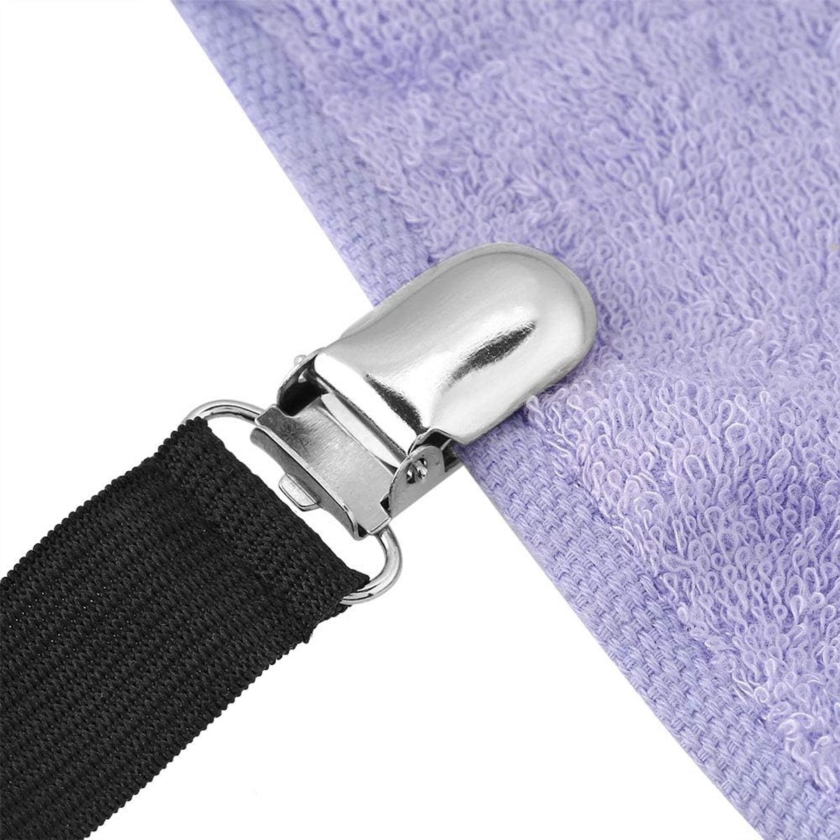 Lakenspanner voor lakenshoezen bedhoekhouder verstelbare bevestigingsclips zwart 4st / set