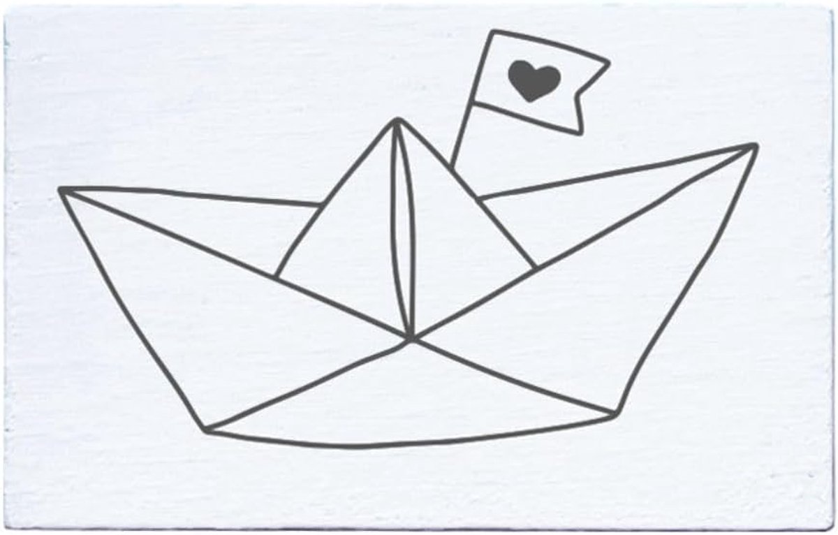 stempel - boot, 35x55mm, wit