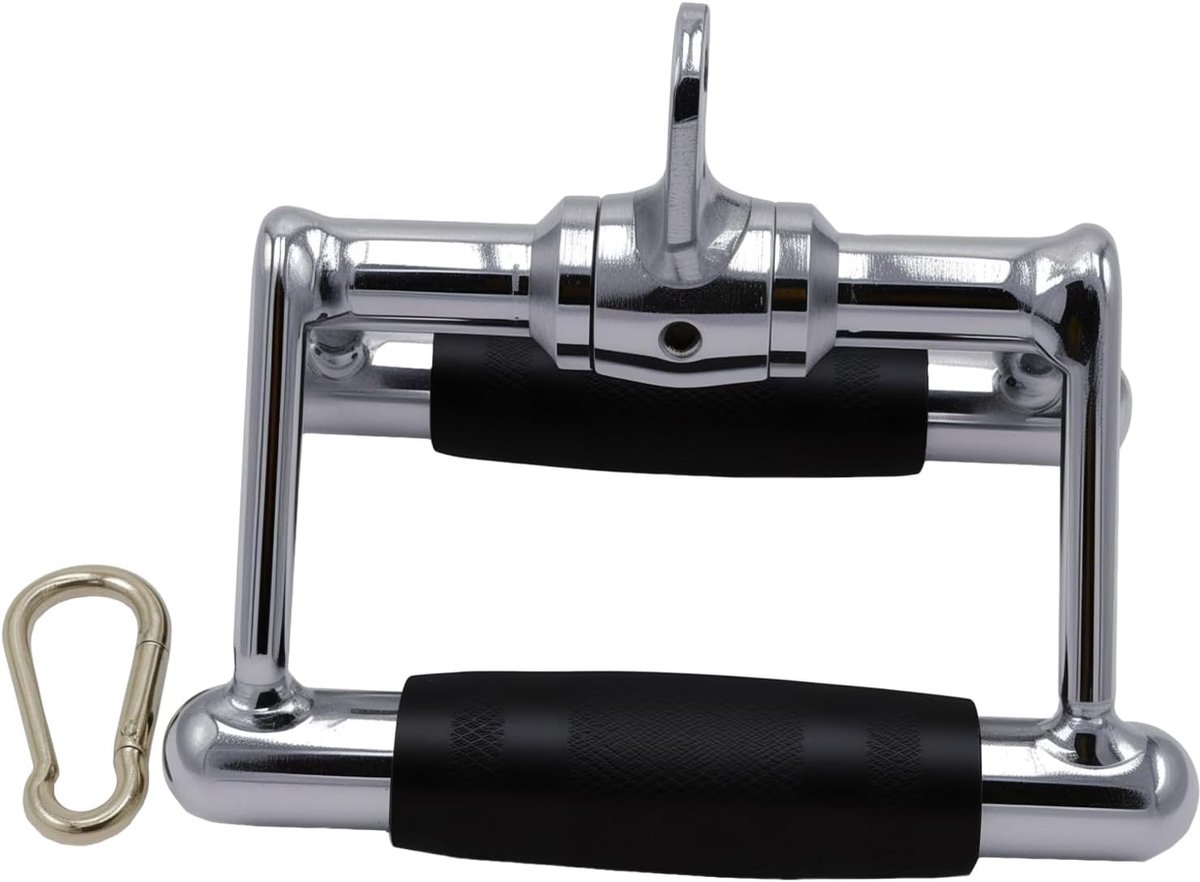 Lat Pulldown Bar & Triceps Touw - Heavy-Duty Staal - Non-Slip Grip - Voor Effectieve Krachttraining - ShopVlot