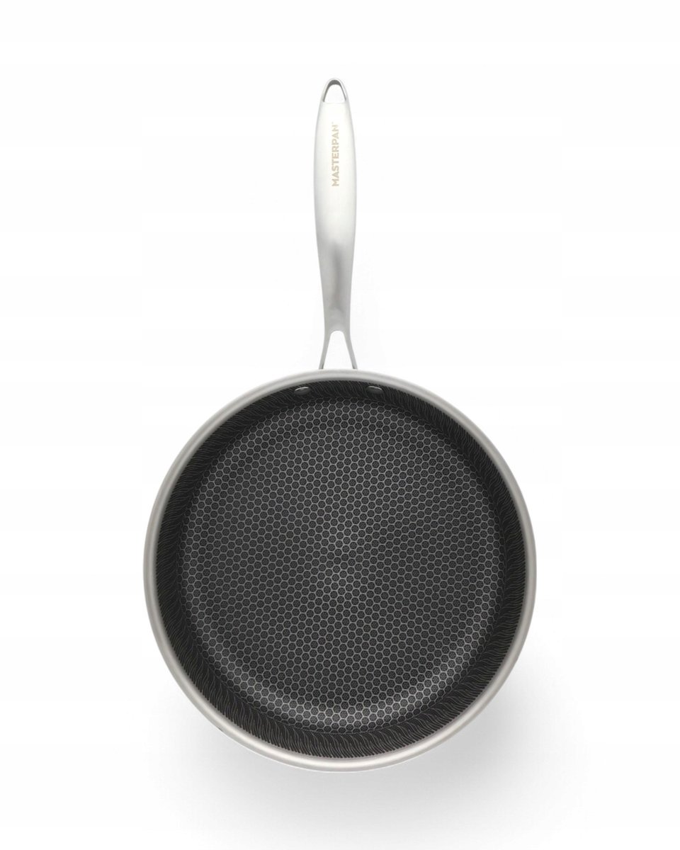 Merkloze Koekenpan met Honingraat Coating - 26cm - RVS