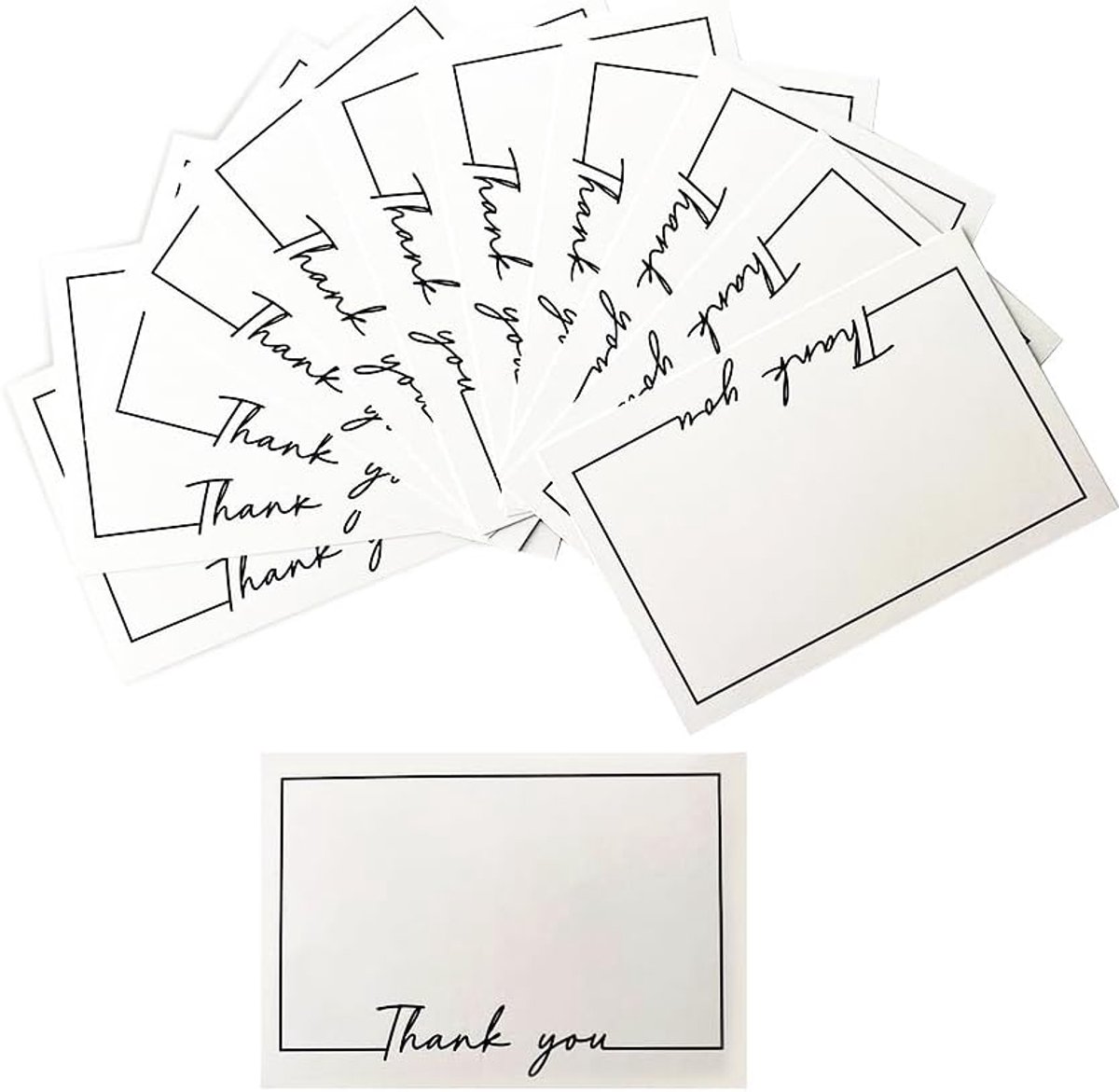 Bedankkaartjes 80 stuks - 90x54mm - blanco boodschapkaarten - perfect voor persoonlijke berichten - ShopVlot