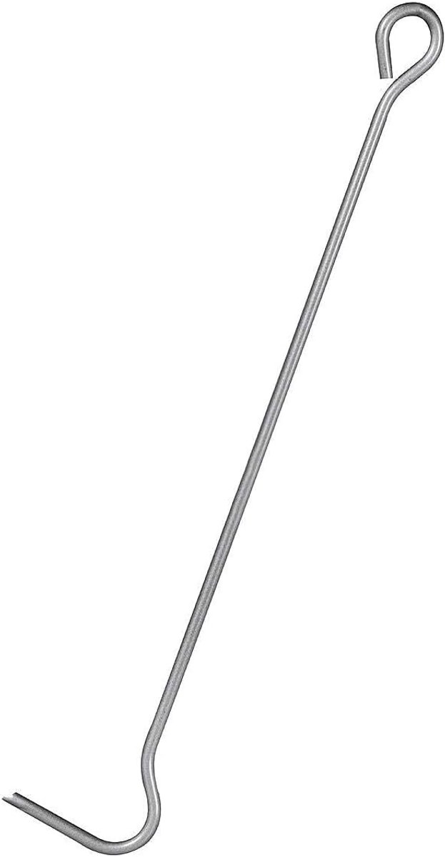 Plate en vuurhaak 80 mm - onbewerkte staal - 475 mm lengte - ideaal voor haardvuur - ShopVlot