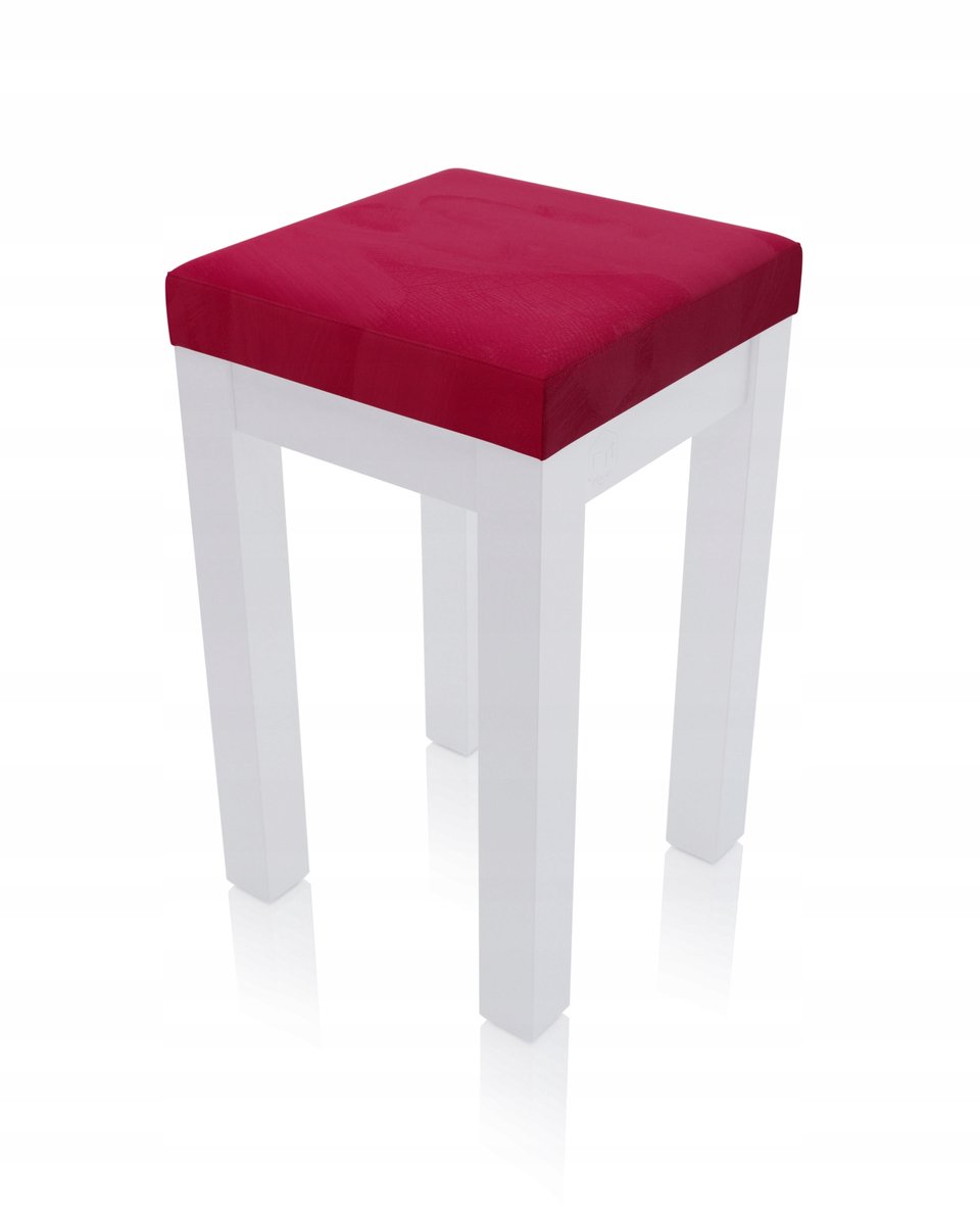 Wit Tabouret Keuken Stoel - Gestoffeerd, Beukenhout