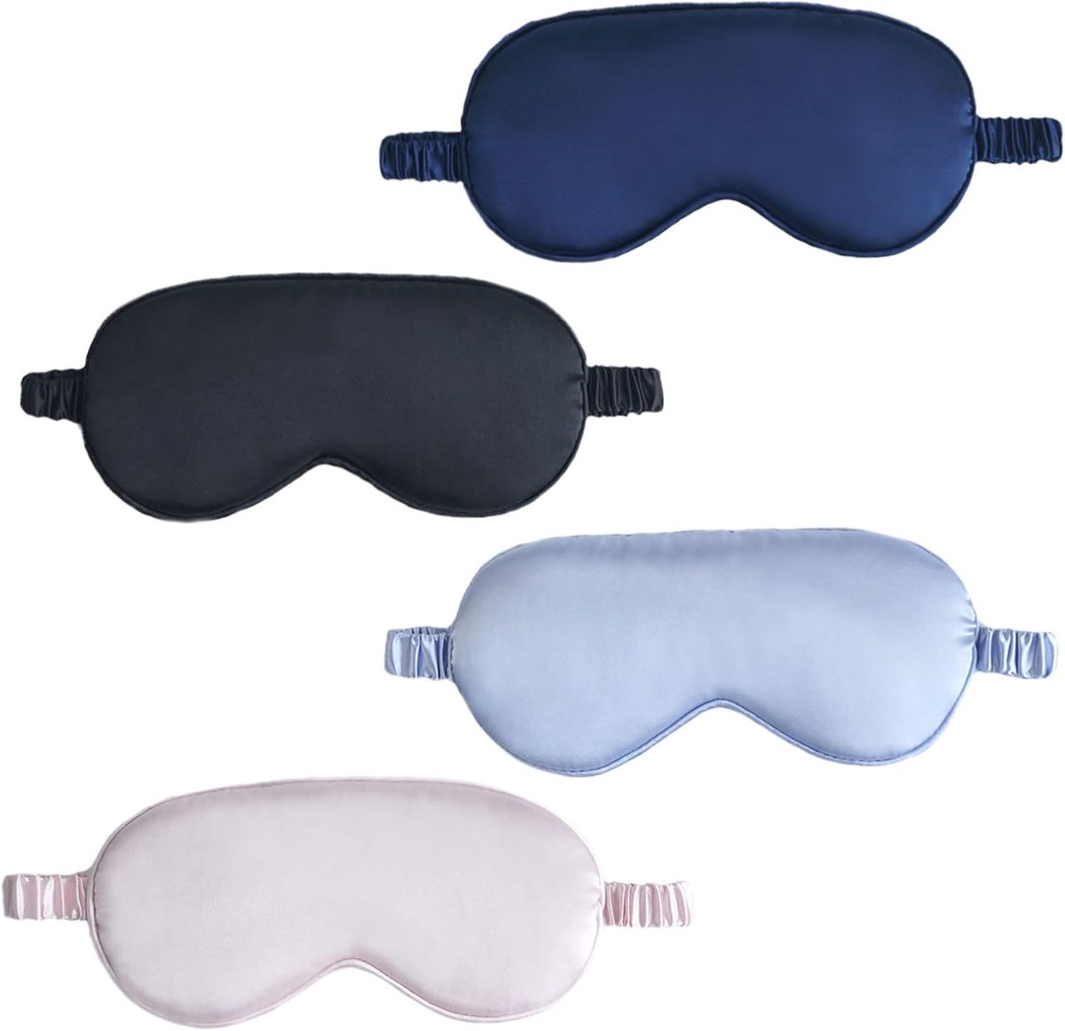 Slaapmasker 4-Pack - Zijden oogmaskers - Lichtgewicht en comfortabel - Perfect voor meditatie - ShopVlot