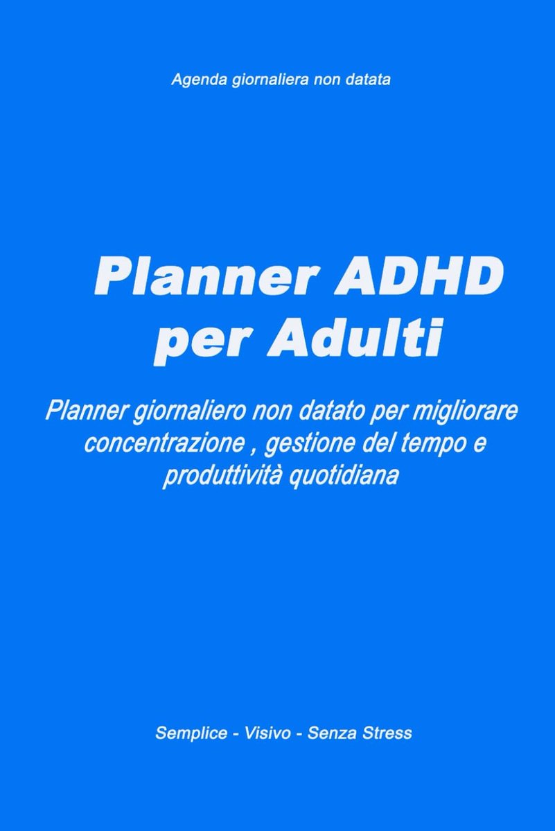 Planner ADHD per Adulti - Agenda niet gedateerd - Verbeter concentratie - Optimaliseer tijdsbeheer - ShopVlot