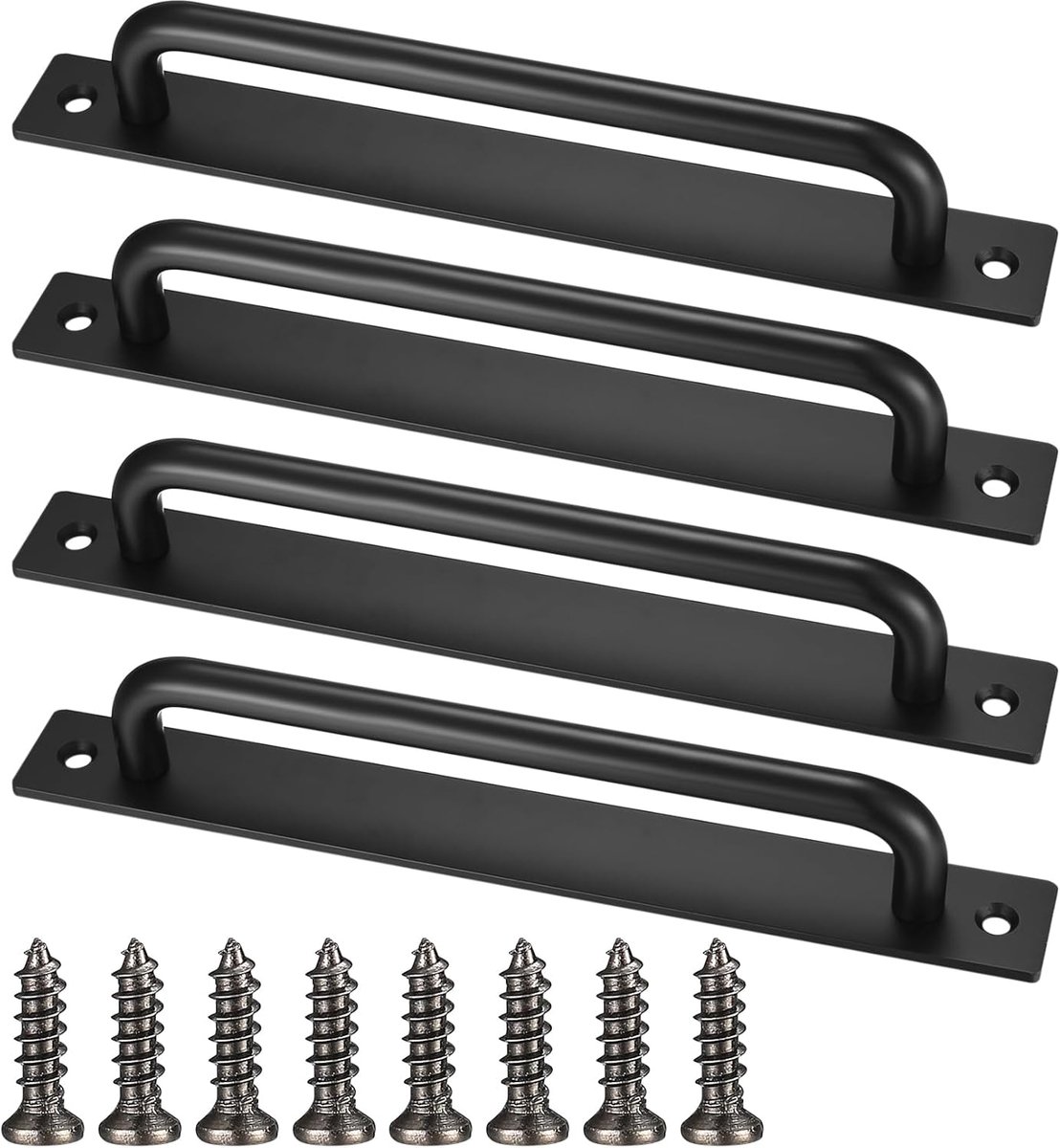 Schuifdeursleutels 4Pcs - Zwart Aluminium Legering - Duurzaam en Corrosiebestendig - Voor Keukenkasten en Deuren - ShopVlot