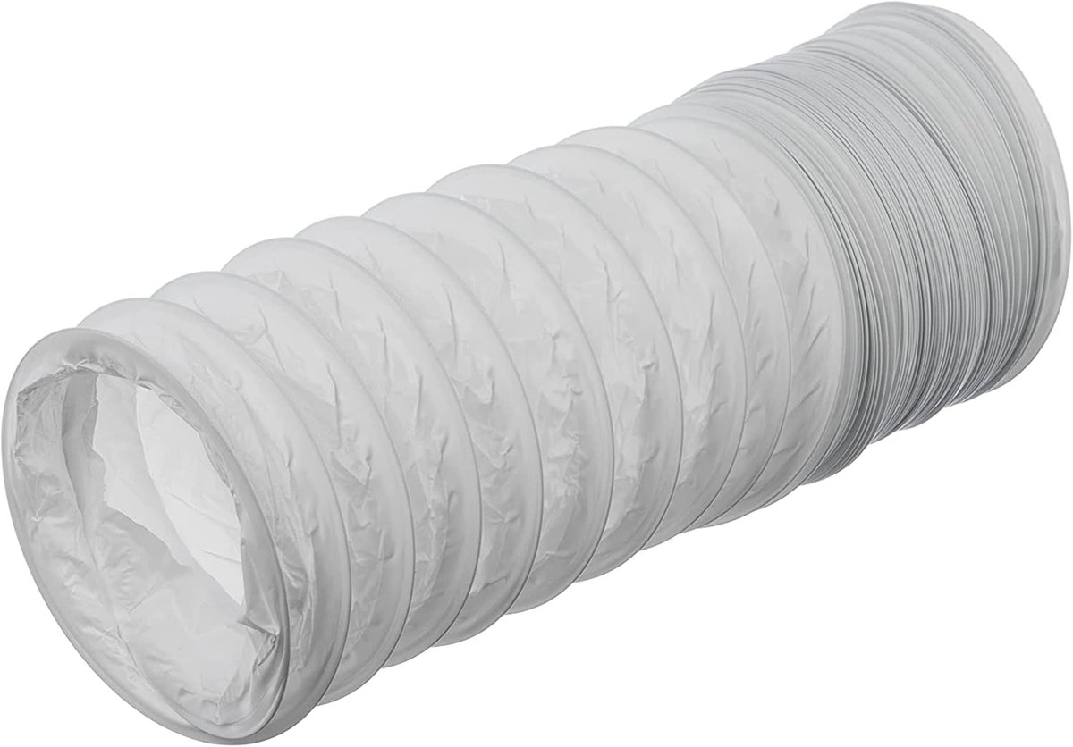 PVC ventilatiebuis 125 mm - flexibele slang - hittebestendig tot +80°C - ideaal voor droogkasten - ShopVlot