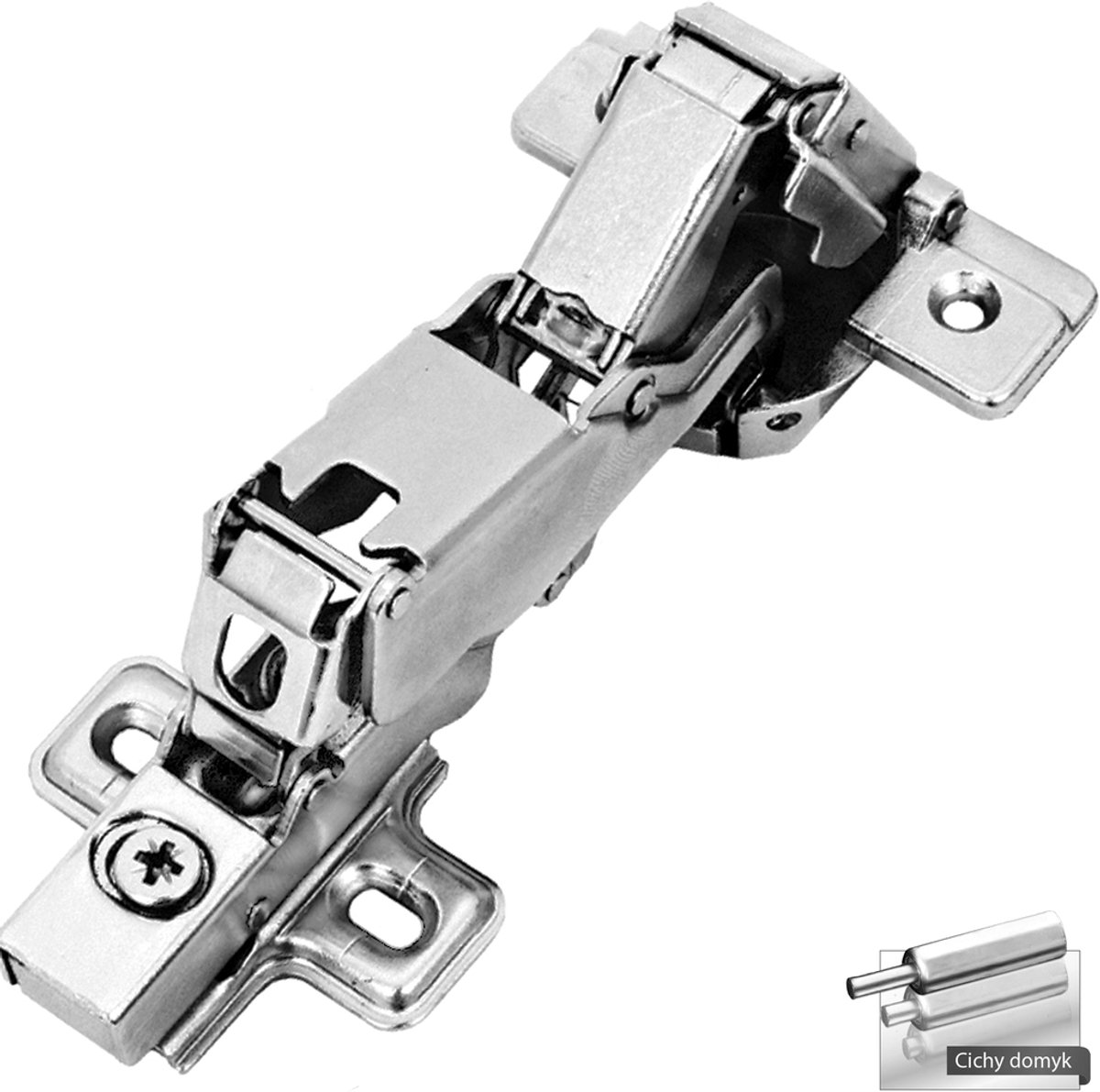 Scharnier 165° voor hoekkeukenkasten met soft-close en clip-on