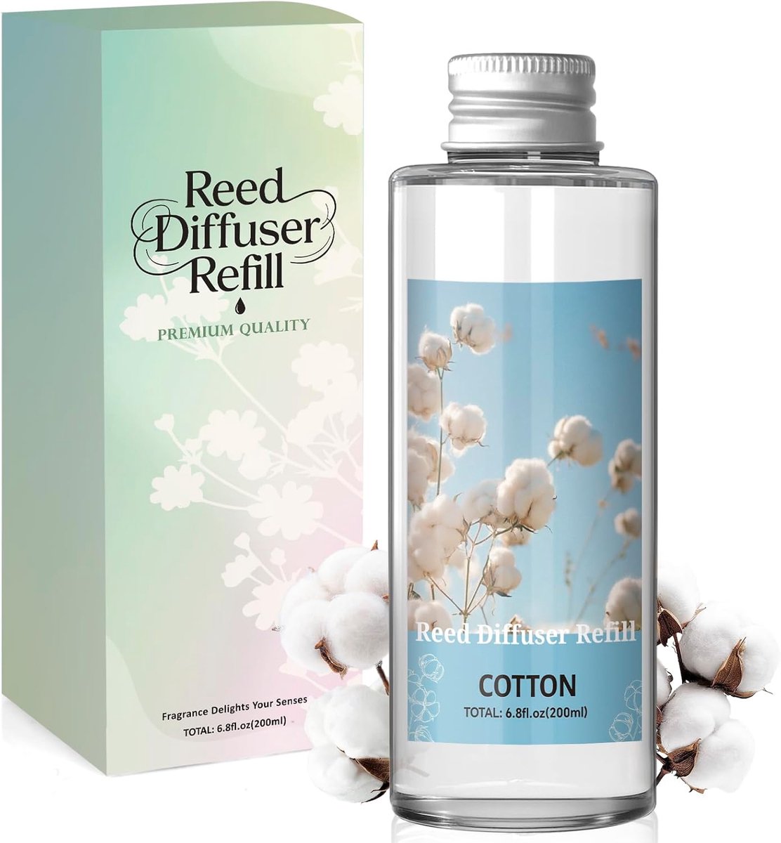Geuroliere navulling 200 ml - katoen - langdurige geurverspreiding - ideaal voor thuis - ShopVlot