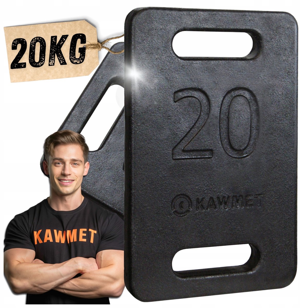 Merkloos Merkloze gietijzeren Ruck Plate 20 kg voor rugzaktraining