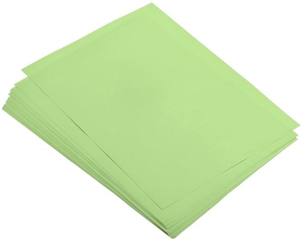 100 Vellen Gekleurd Kopieerpapier A4 Printerpapier 80gsm Lichtgroen voor Kantoorafdrukken, Documenten Kopiëren, Uitnodigingen, Formulieren, Kunstprojecten