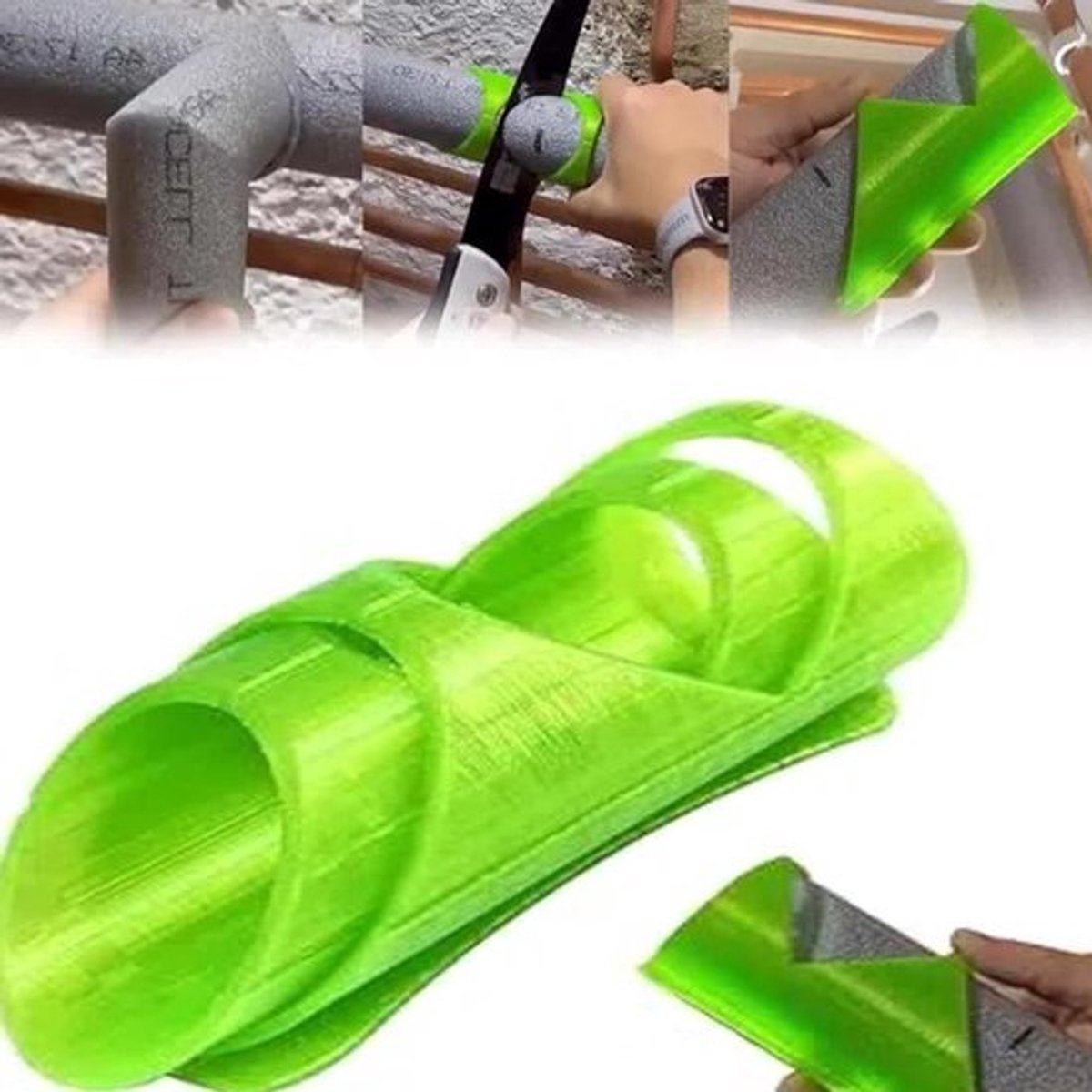 Buisisolatie Schuimsnijder Lagging Jig voor Koper - Nauwkeurige Sneden Pijpleiding Isolatie Jas - Eenvoudig te Bedienen Wandisolatie Buisclip Gereedschap - 3 Stuks (4 cm/5 cm/55 cm)