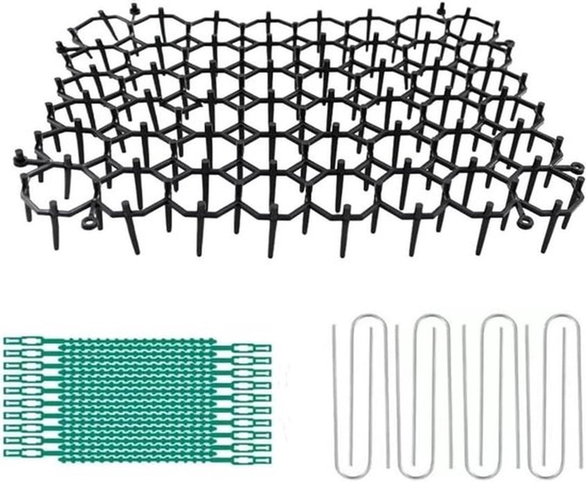 Set van 12 kunststof anti-katten spikes van 15,5 x 20 cm met pinnen voor tuinhek, effectief om katten op afstand te houden en tuin te beschermen