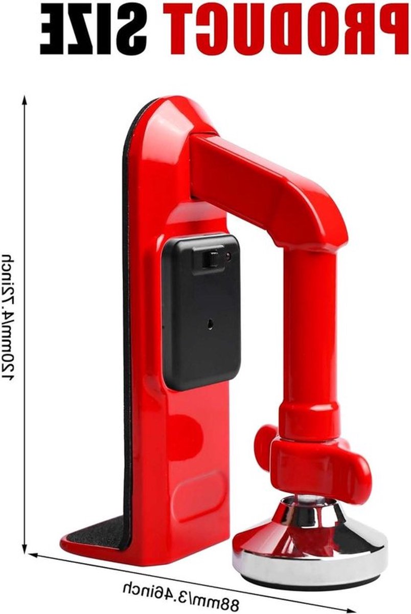 Draagbare Deurstopper Alarm - Deurjammer voor Thuis, Hotel, en Reizen - Inbraakbeveiliging en Persoonlijke Bescherming - Instelbaar en Veilig - 80 dB Alarmgeluid (Rood)
