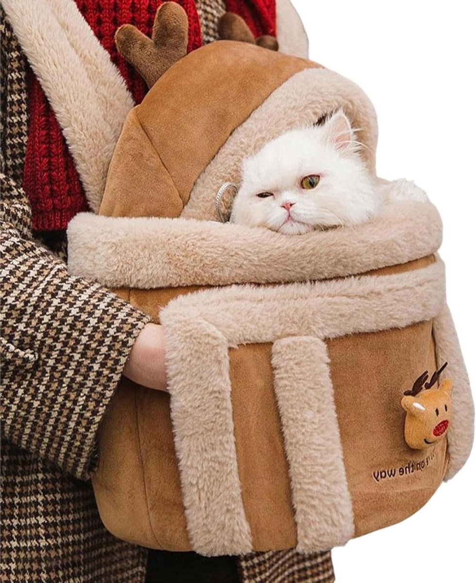Honden Draagtas - Reismand Huisdier - Comfortabel Reizen - Koubestendig Ontwerp - 36x28x7 cm - Bruin