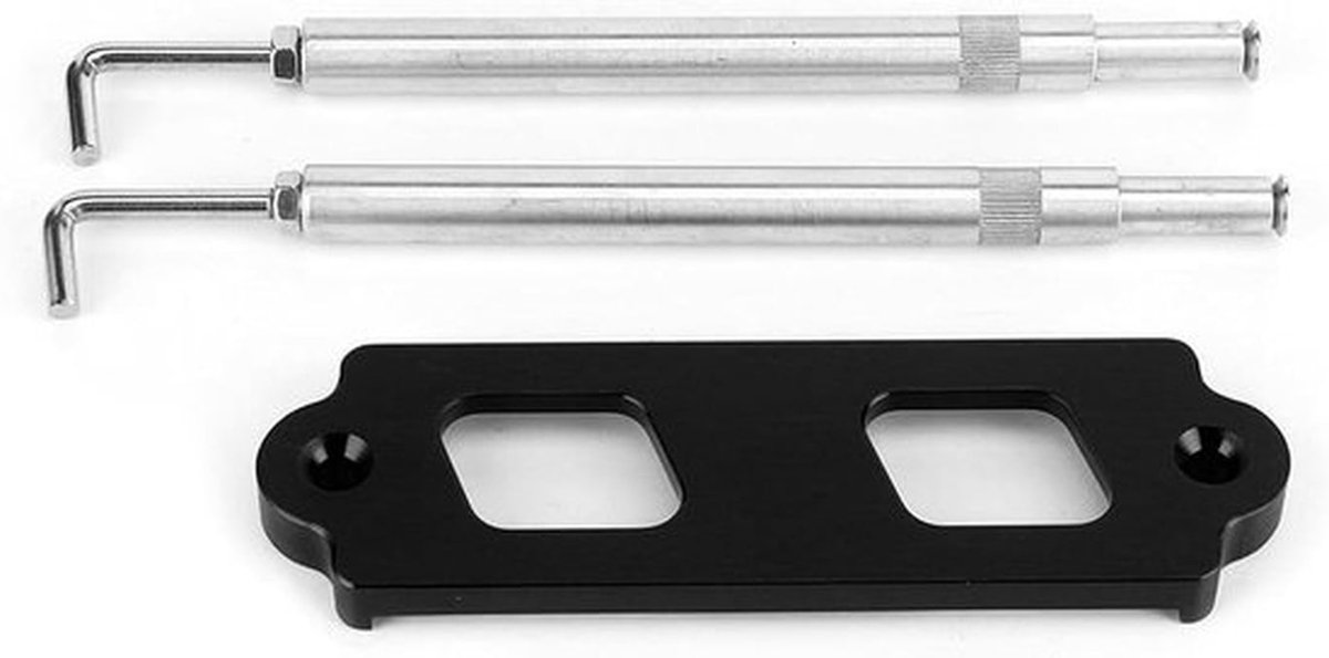 Aluminium Batterijhouder Montageset met Haak voor Civic/CRX - Zwart