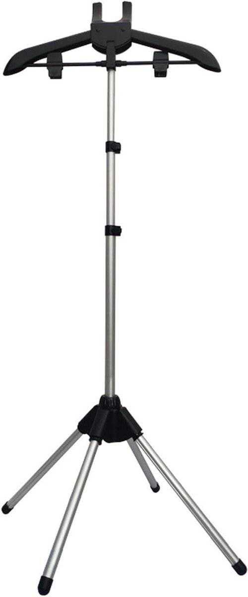 Stoomkledinghanger - Stoomrek Kleding - Kreukvrije Kleding - Inklapbaar en Verstelbaar - 160 cm - Zwart