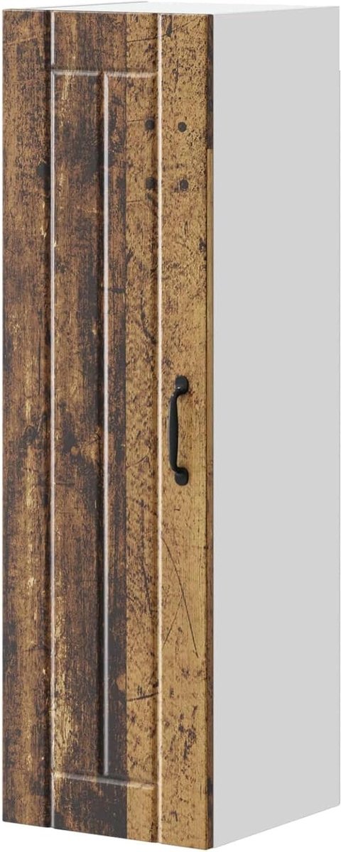 Keukenkast - Wandkast Bovenkast - Keuken Organiseren - Schuifdeuren - 30x31x100 cm - Oud Hout
