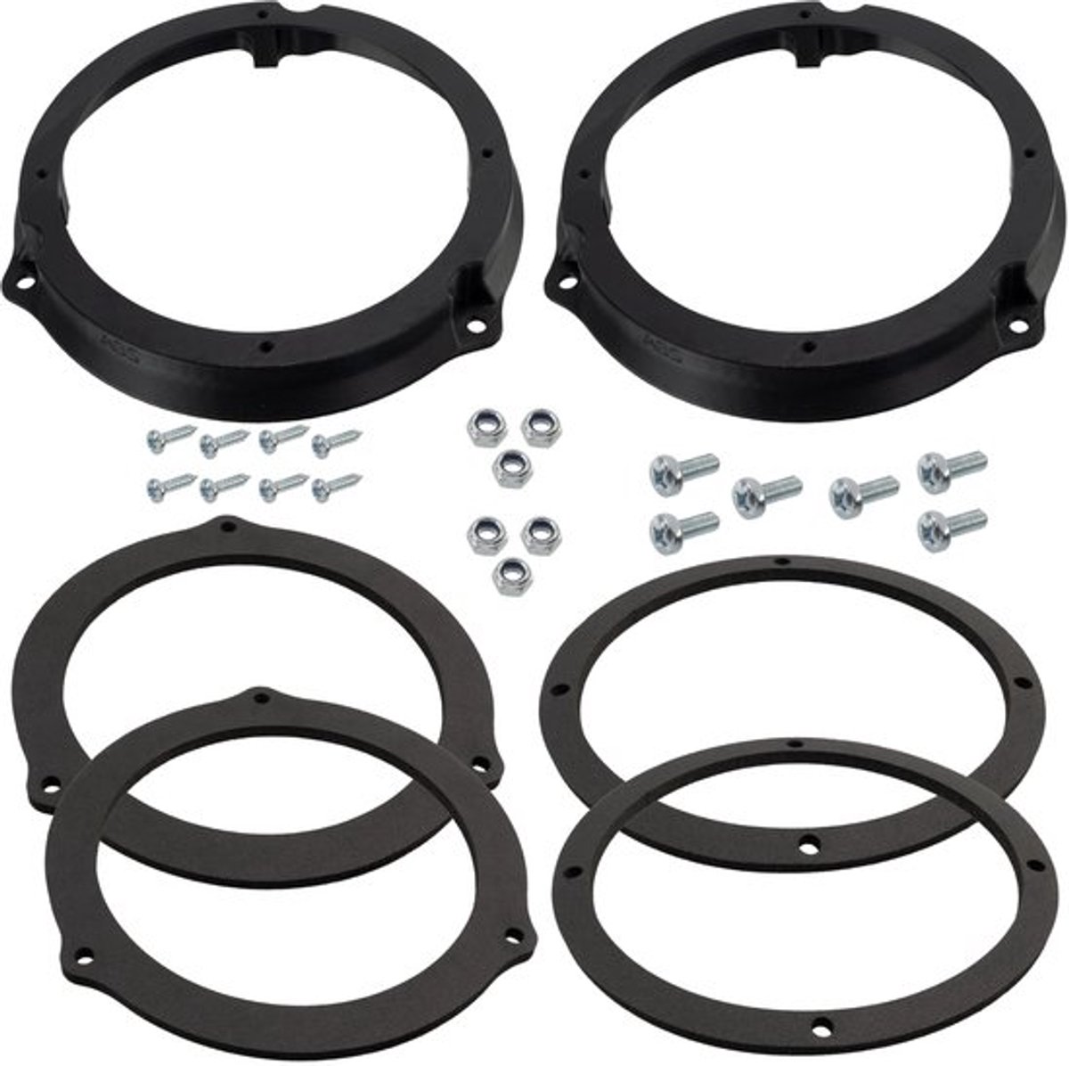 | Kit van 2 Adapters/houders voor luidsprekers Ø165 mm | voor-/achterdeur | compatibel met Ford B-Max, C-Max, Focus Mk3, Kuga, Mondeo Mk4 Mk5, Fiesta MK7, Transit Connect Custom