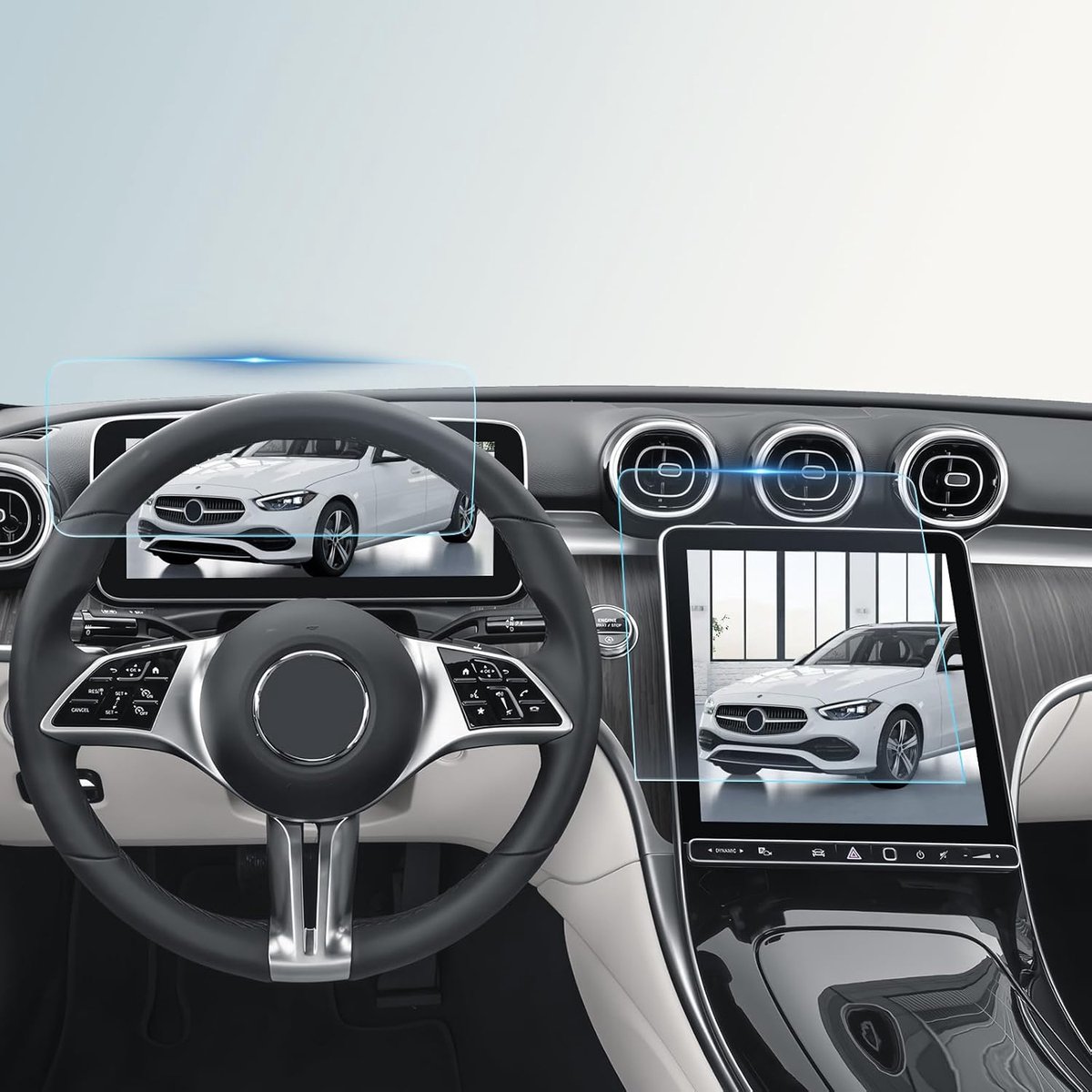 Screenprotector voor Mercedes-Benz C-Class W206 & GLC X254 - 2-pack - Anti-reflex en anti-vingerafdruk - ShopVlot