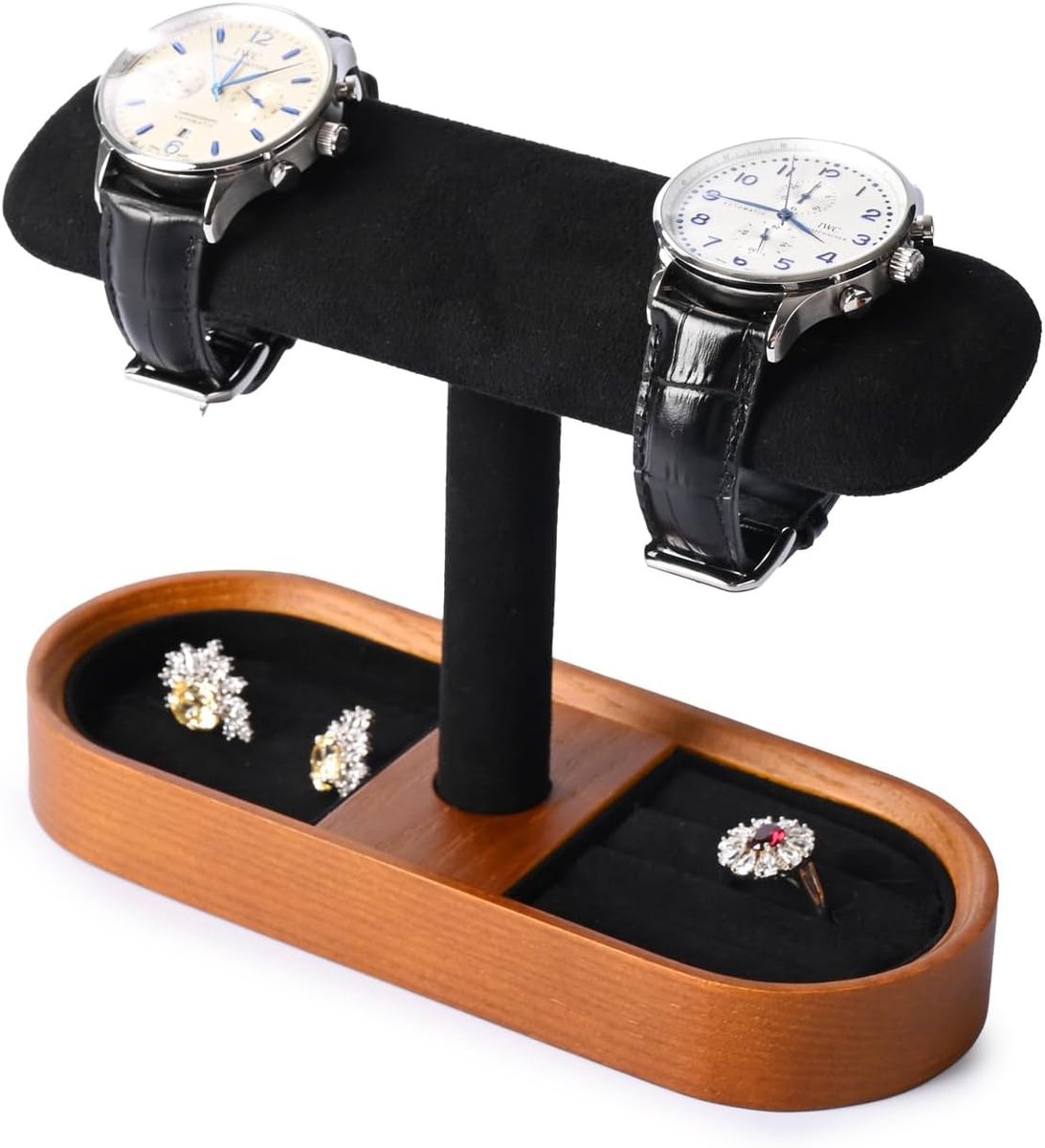 Sieradenstandaard 20x7,5x16,5 cm - Houten watch holder - Organizer voor ringen en oorbellen - ShopVlot