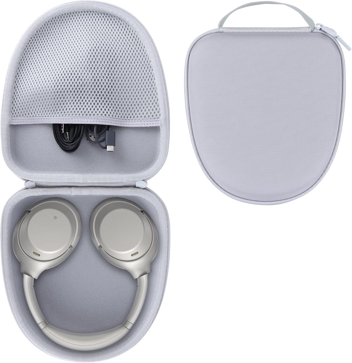 Hard Case voor Sony WH1000XM4/XM6/XM3 Hoofdtelefoons - EVA Nylon - Waterdicht en Stofdicht - Gemakkelijk mee te nemen - ShopVlot