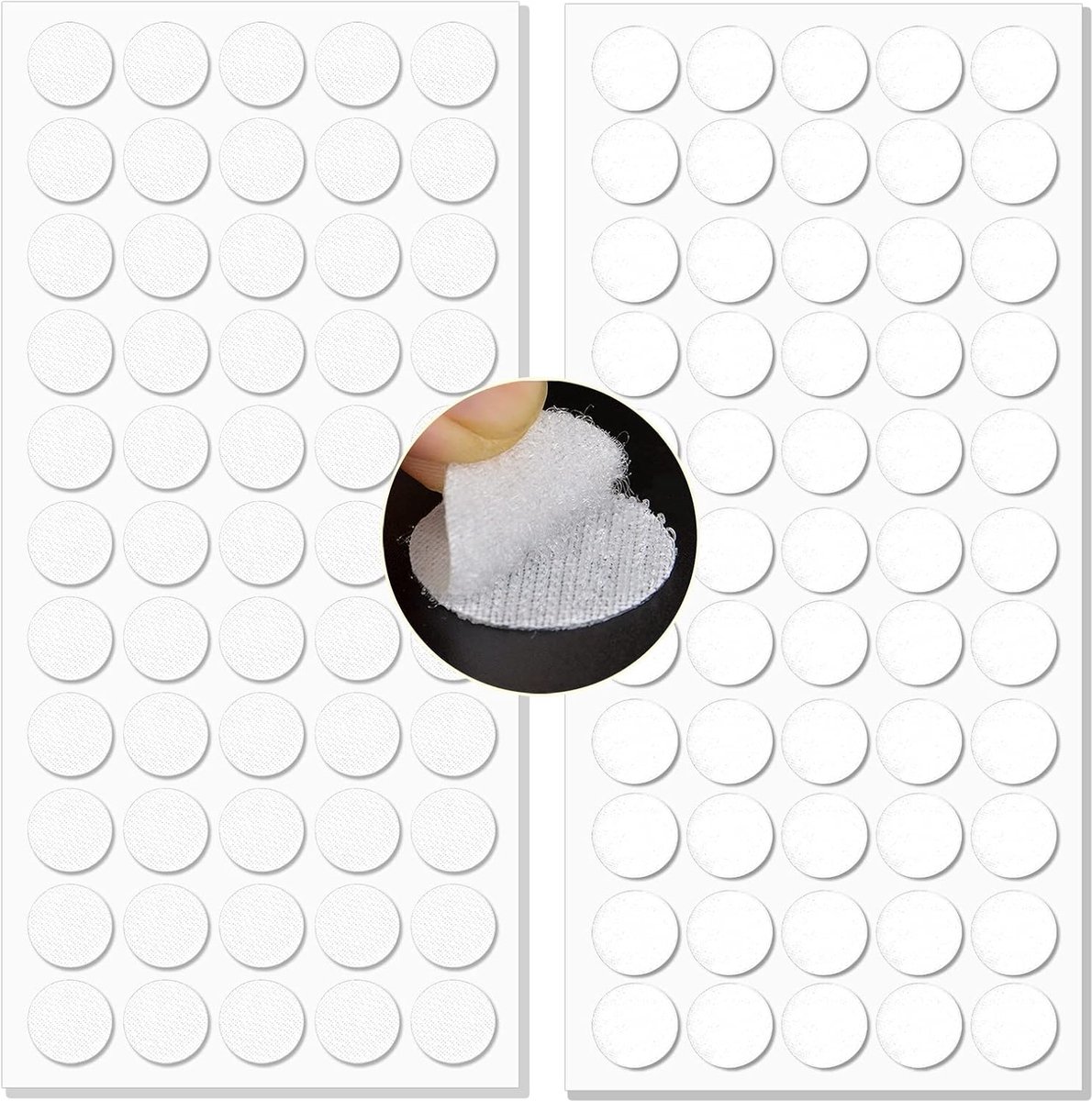 Dubbelzijdige lijmcoins 20 mm - zelfklevend - 110 paar - eenvoudig te verwijderen zonder resten - ShopVlot