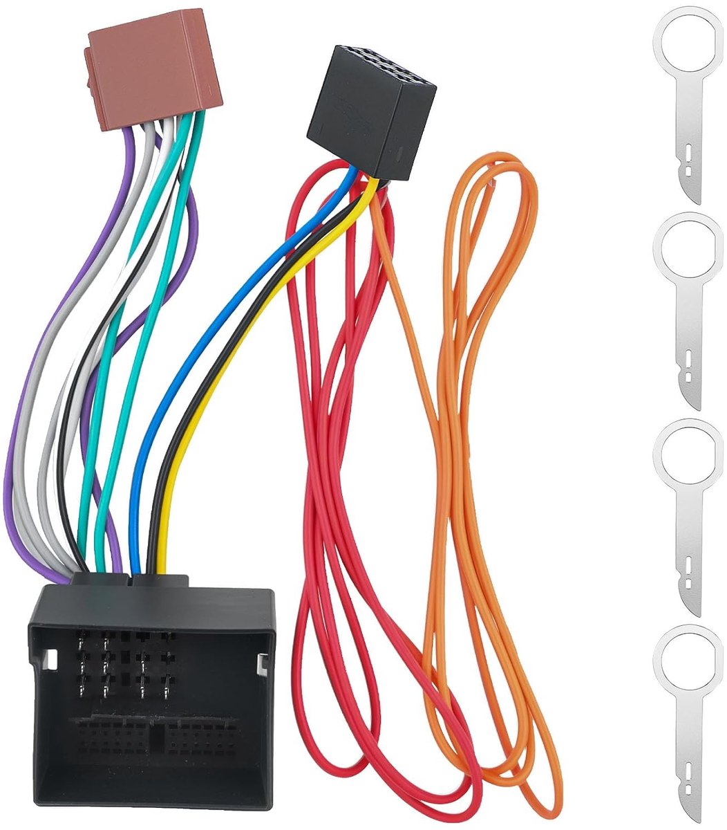 Car Radio Adapter ISO Plug - Auto radio kabel - Geschikt voor Audi, Seat, Skoda en VW - ShopVlot