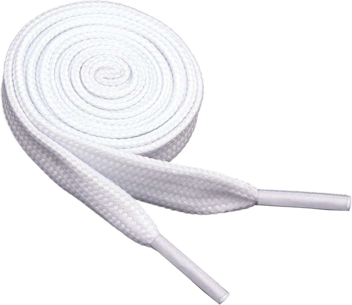 Schoenveters 120 cm - 0,8 cm breed - Wit - Perfect voor sneakers - ShopVlot