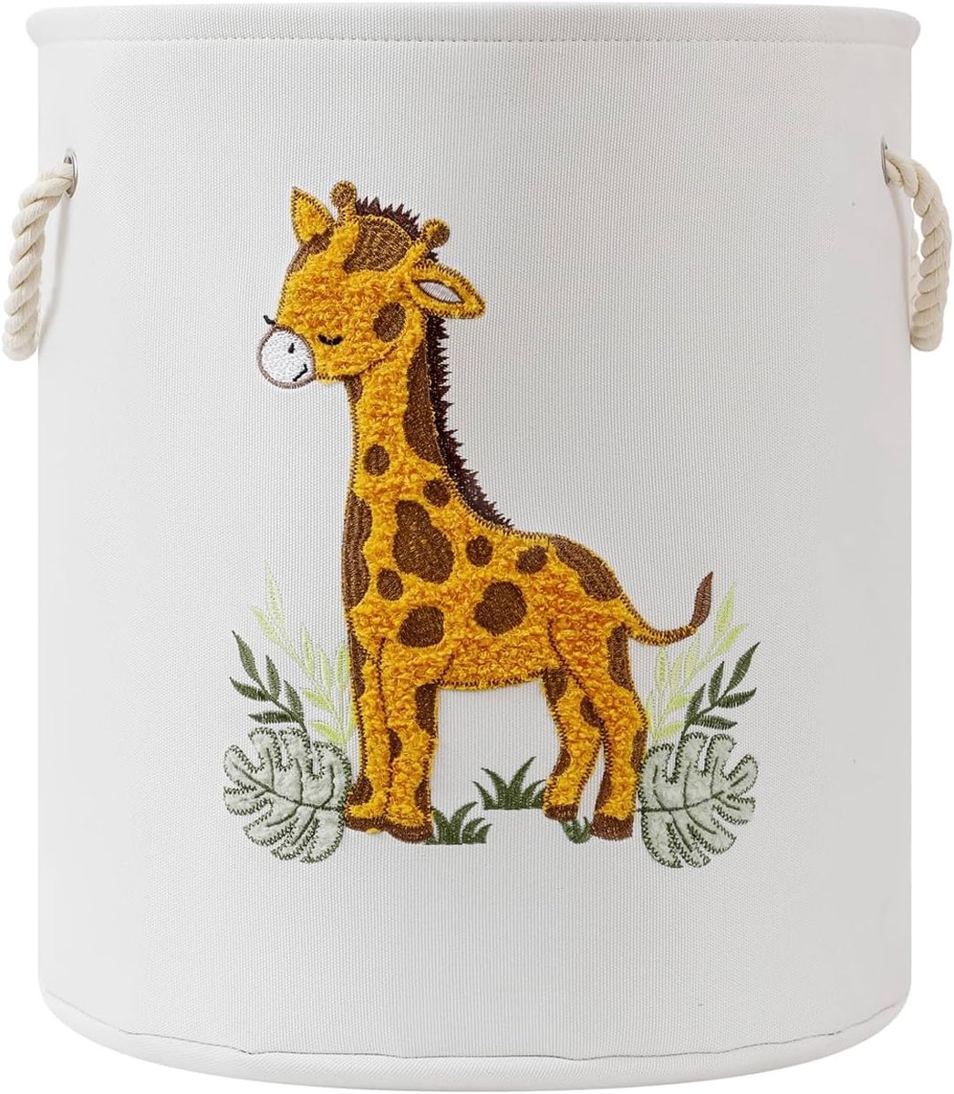 Wasmand 58L - Gele Giraffe - Ruim en vrolijk - Ideaal voor kinderspellen - ShopVlot