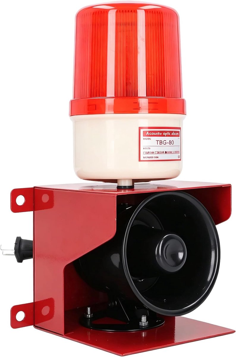 Industrieel sirenalarm 120 dB - led-waarschuwingslicht - IP65 waterdicht - veiligheidssignaal voor binnen en buiten - ShopVlot