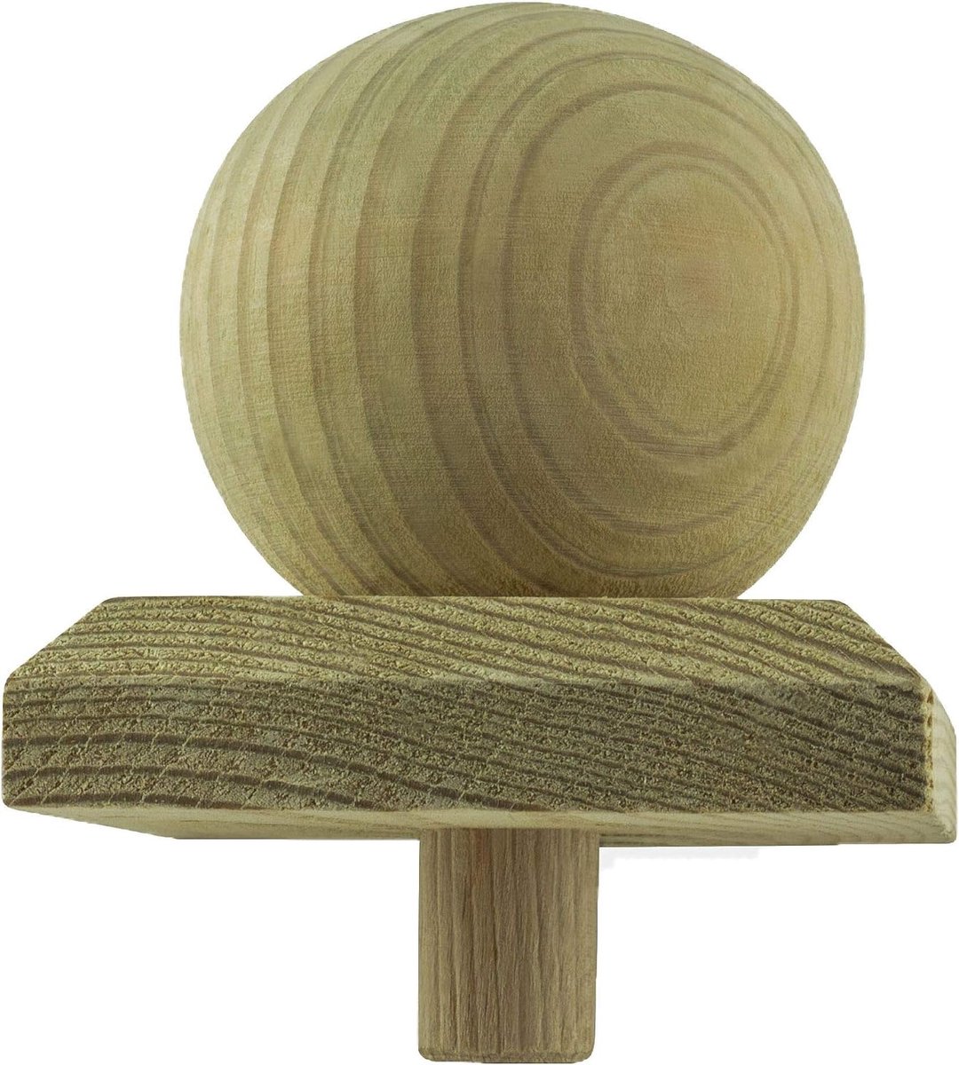 Pfostenkap ball hout geïmpregneerd - 80 x 80 mm - weerbestendig - beschermt houten palen - ShopVlot
