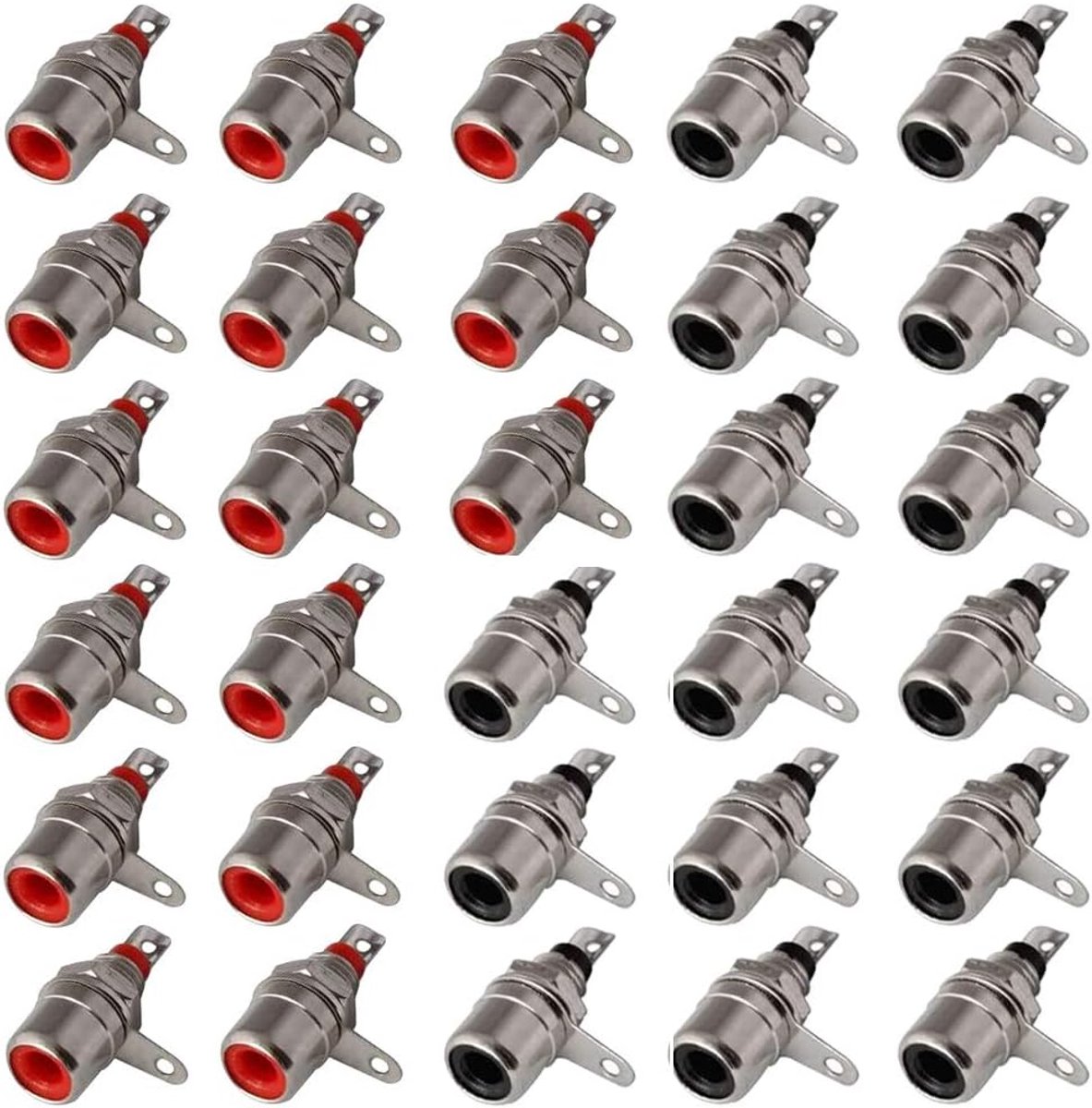RCA Plug Connector Set - 30 Stuks - Audio/Video Cinch Jack - Betrouwbare Solder verbinding - ShopVlot