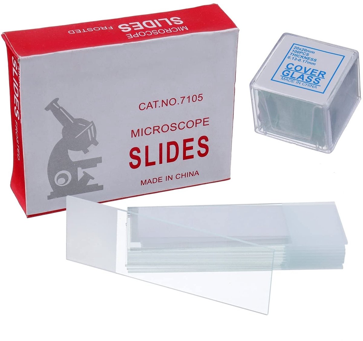 Microscoopglazen 50Pcs - Voorbereid en schoon - Inclusief 100 dekglaasjes - Perfect voor labonderzoek - ShopVlot
