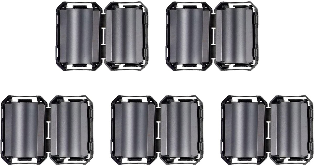 Kabelclip 13mm - Zwart - Ferrietring - Vermindert RFI EMI-storing (5 stuks) - ShopVlot
