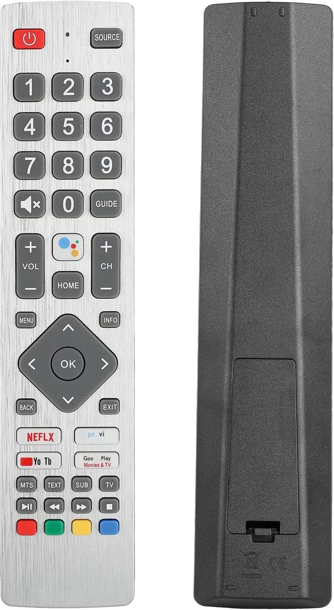 Afstandsbediening voor Sharp Smart TV - Vervangingscontroller - Netflix, Prime Video, YouTube, Google Play toetsen - ShopVlot