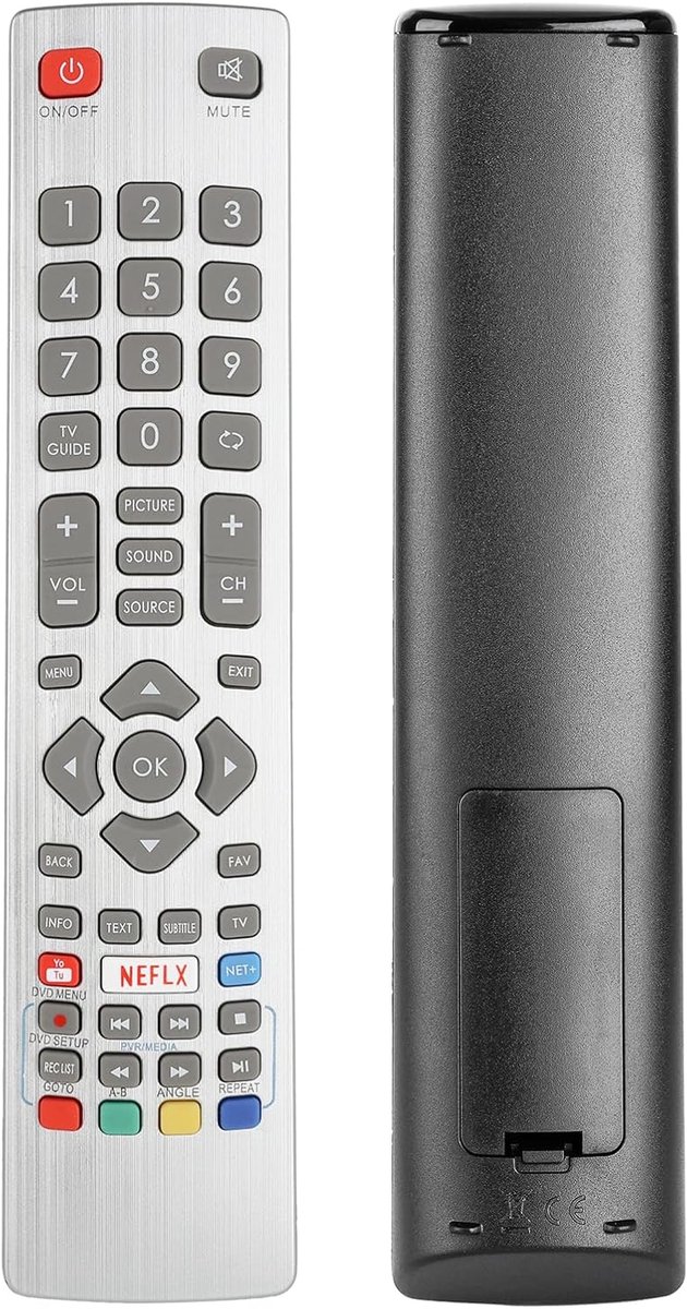 Afstandsbediening voor Sharp Aquos 4K TV - vervangende controller - met YouTube en Netflix-knoppen - ShopVlot
