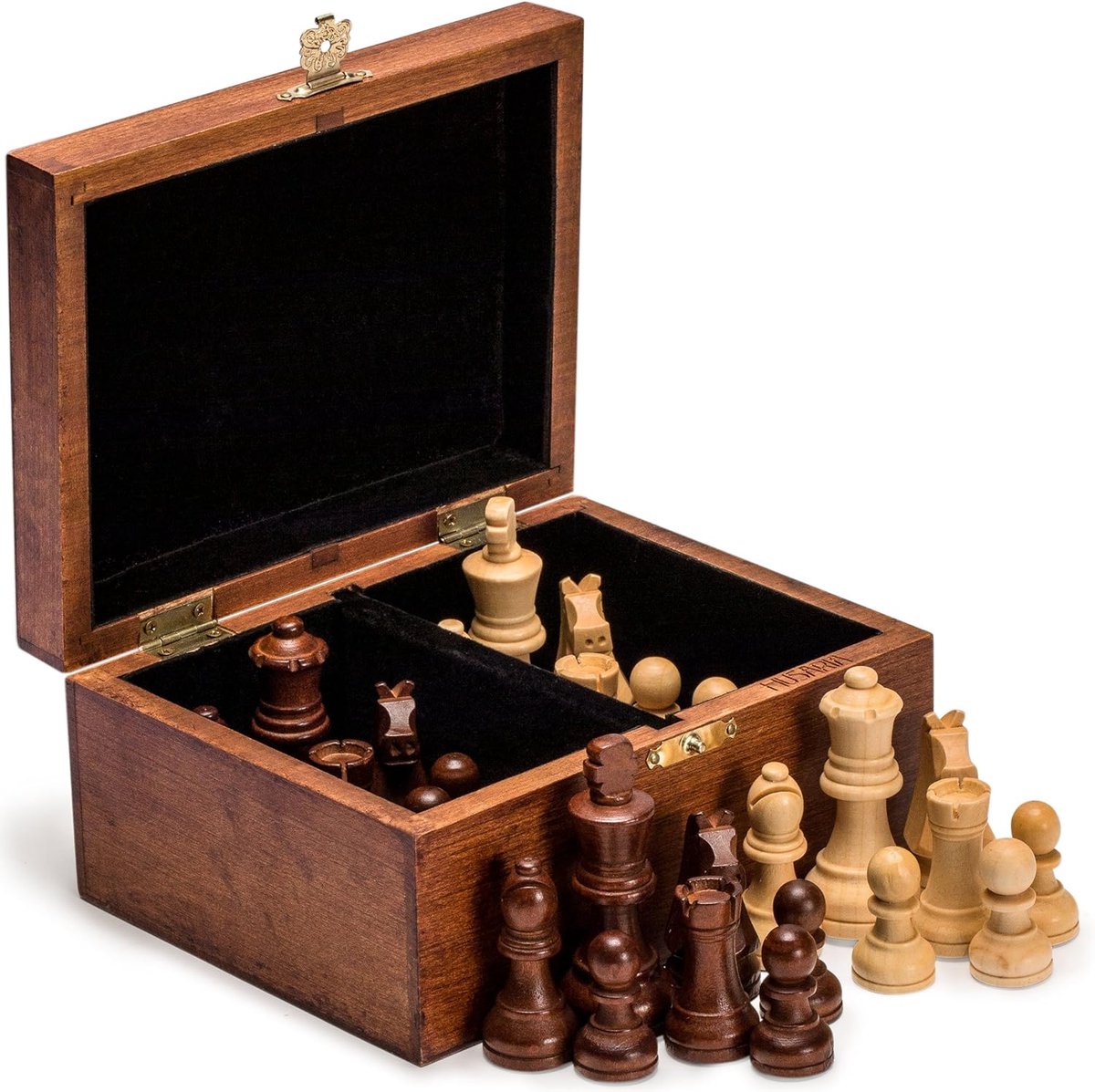 Schaakstukken Staunton Toernooi No. 4 - Houten Lork - Inclusief 2 Extra Koningin - Voor Strategisch Spel - ShopVlot